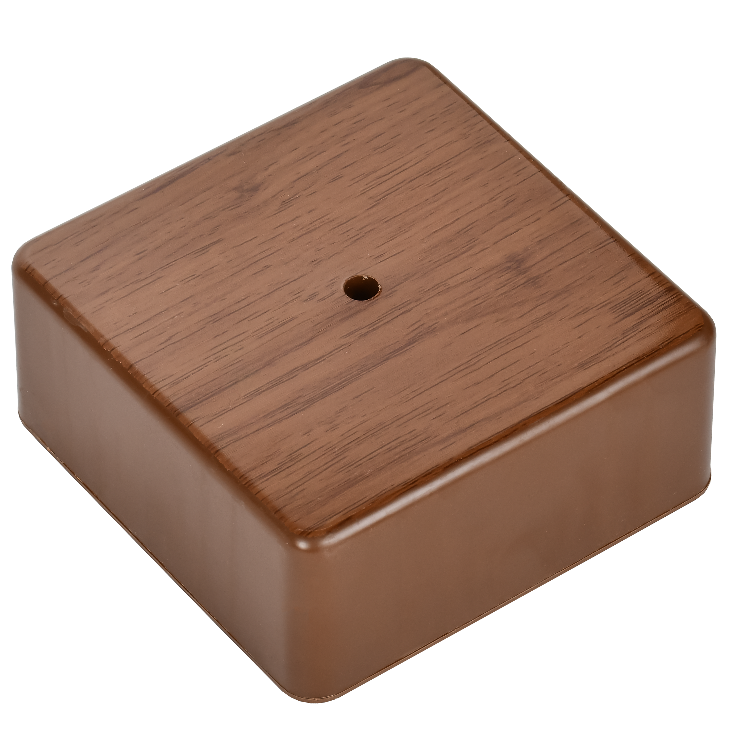 Коробка распаячная КМ41222-05 для открытой проводки безгалогенная (HF) 100х100х44мм дуб (6 клемм 6мм2) IEK