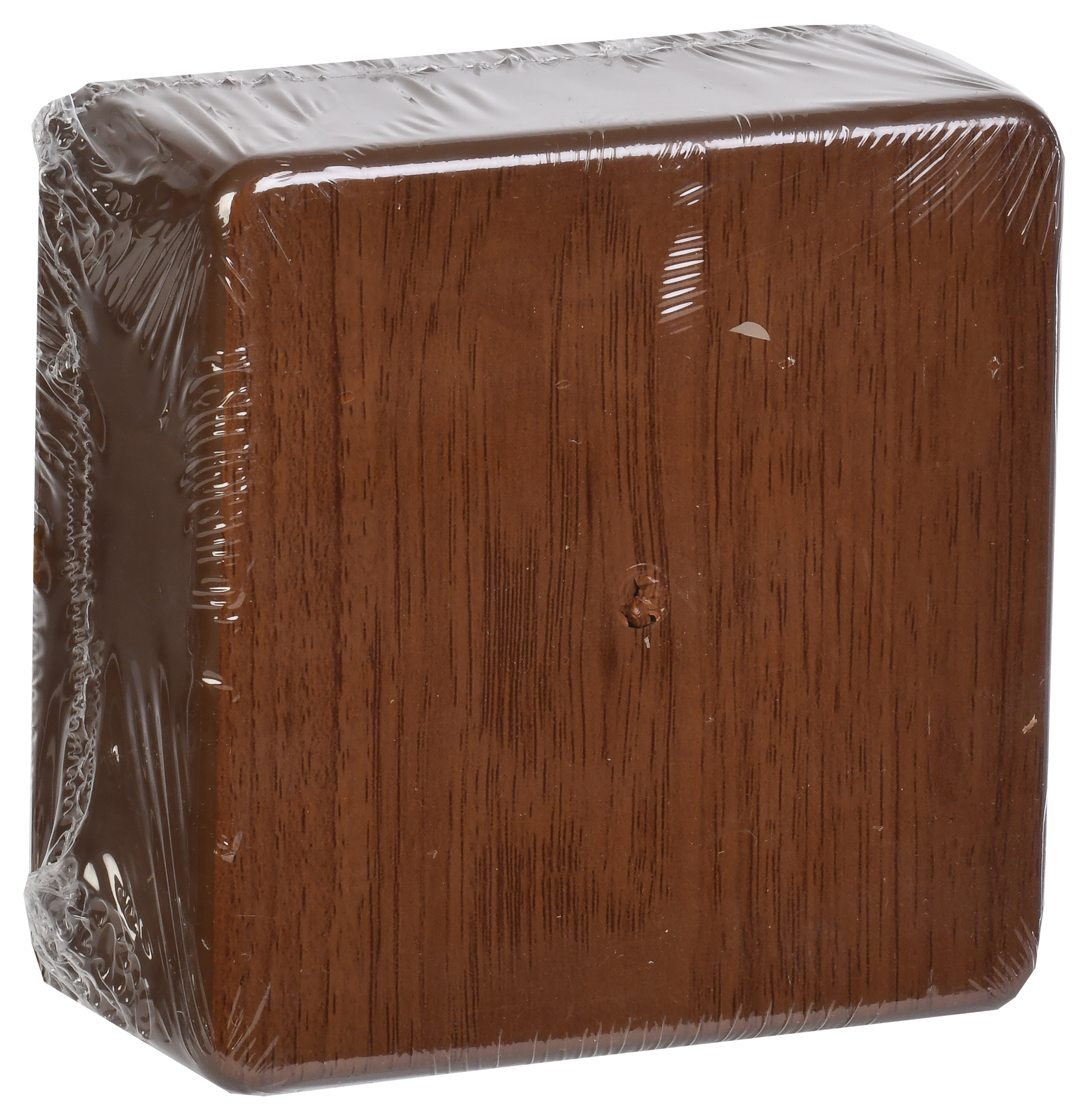 Коробка распаячная КМ41222-05 для открытой проводки безгалогенная (HF) 100х100х44мм дуб (6 клемм 6мм2) IEK