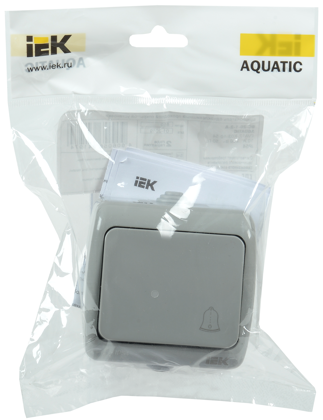 AQUATIC Выключатель кнопочный для открытой установки 10А IP54 ВС-20-1-3-А IEK