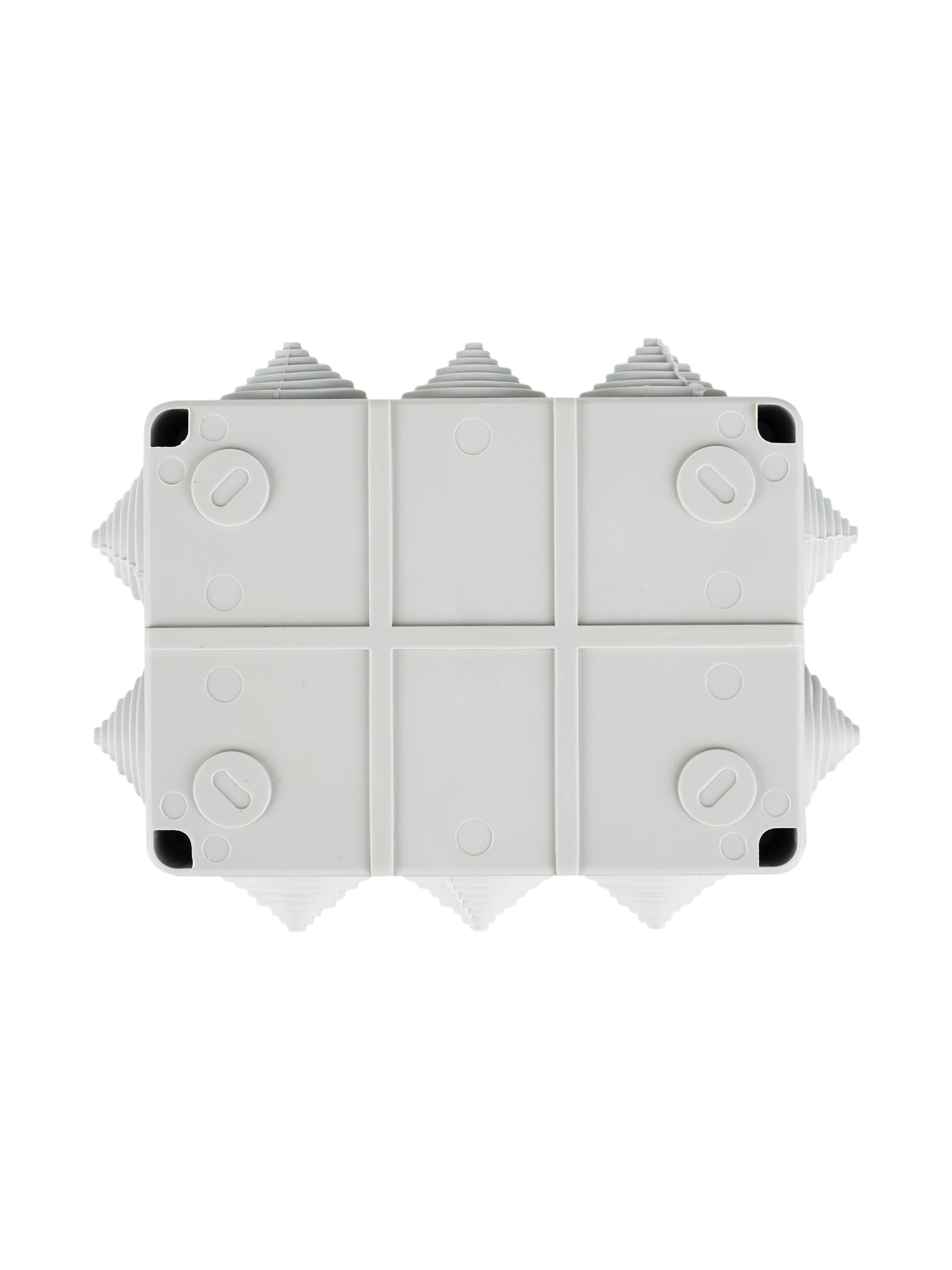 Коробка распаячная КМ41242 для открытой проводки безгалогенная (HF) 150х110х70мм IP55 10 гермовводов серая IEK