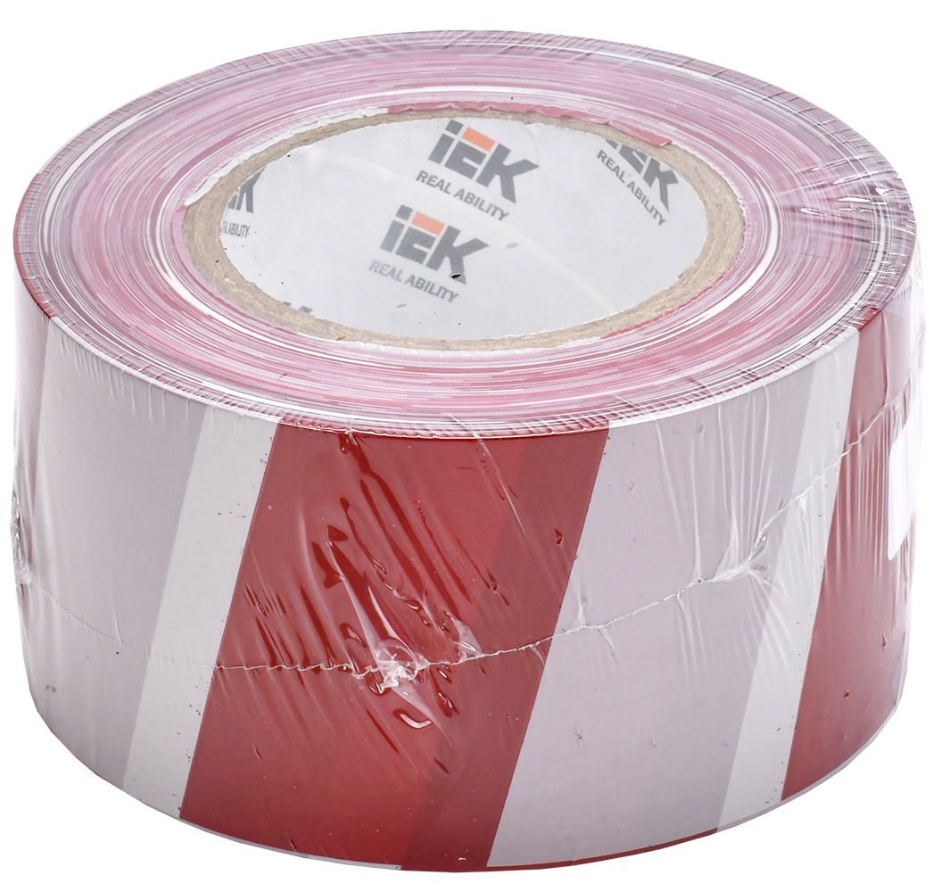 Лента сигнальная оградительная ЛО-250 (50мм-35мкм) красно-белая 250м IEK