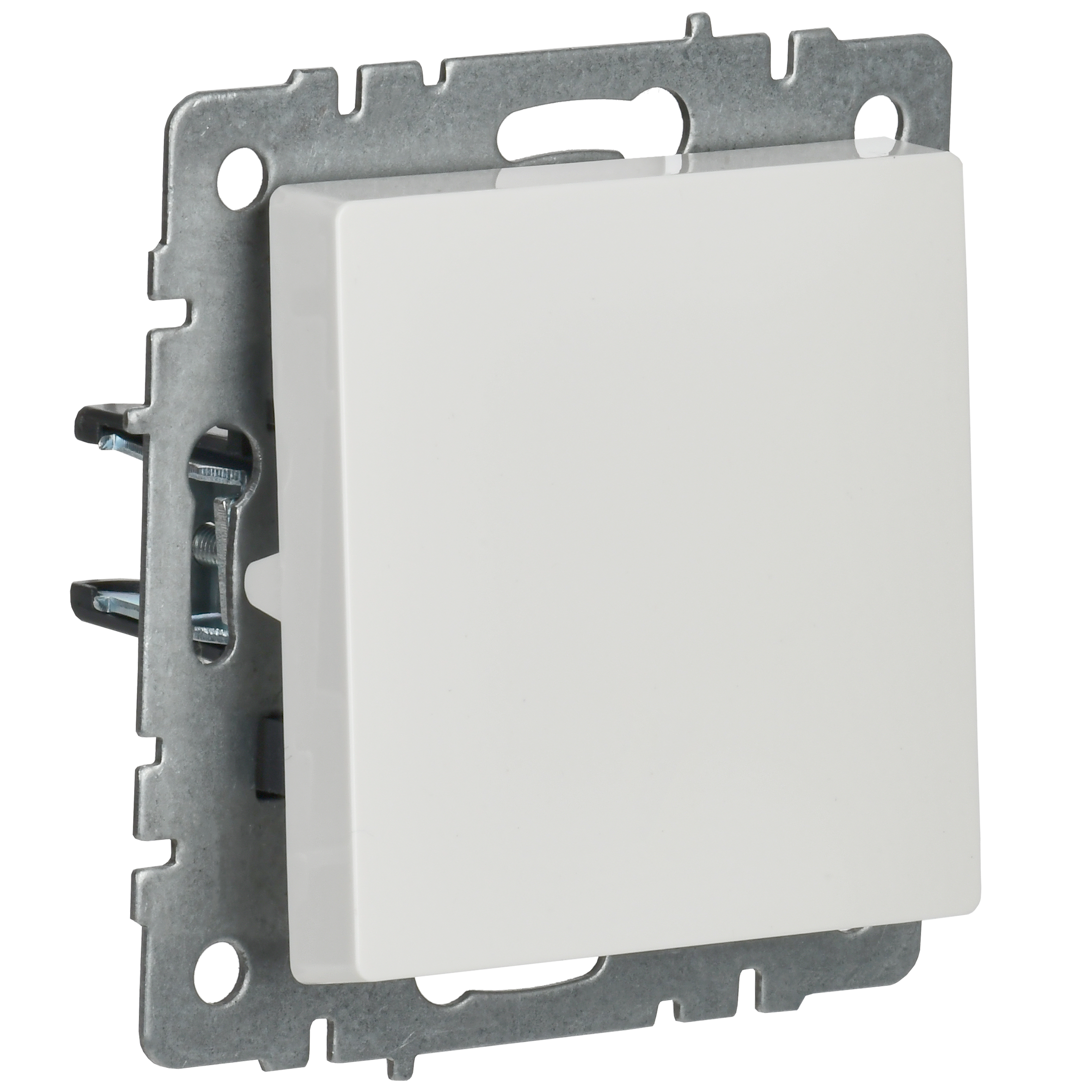 BRITE Выключатель 1-клавишный самовозвратный 10А ВС10-1-4-БрБ белый IEK