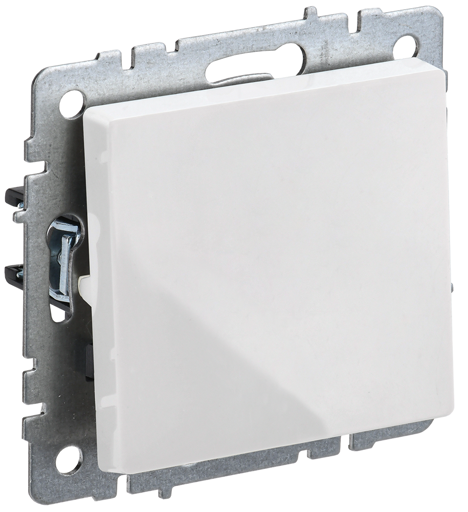 BRITE Выключатель 1-клавишный самовозвратный 10А ВС10-1-4-БрБ белый IEK