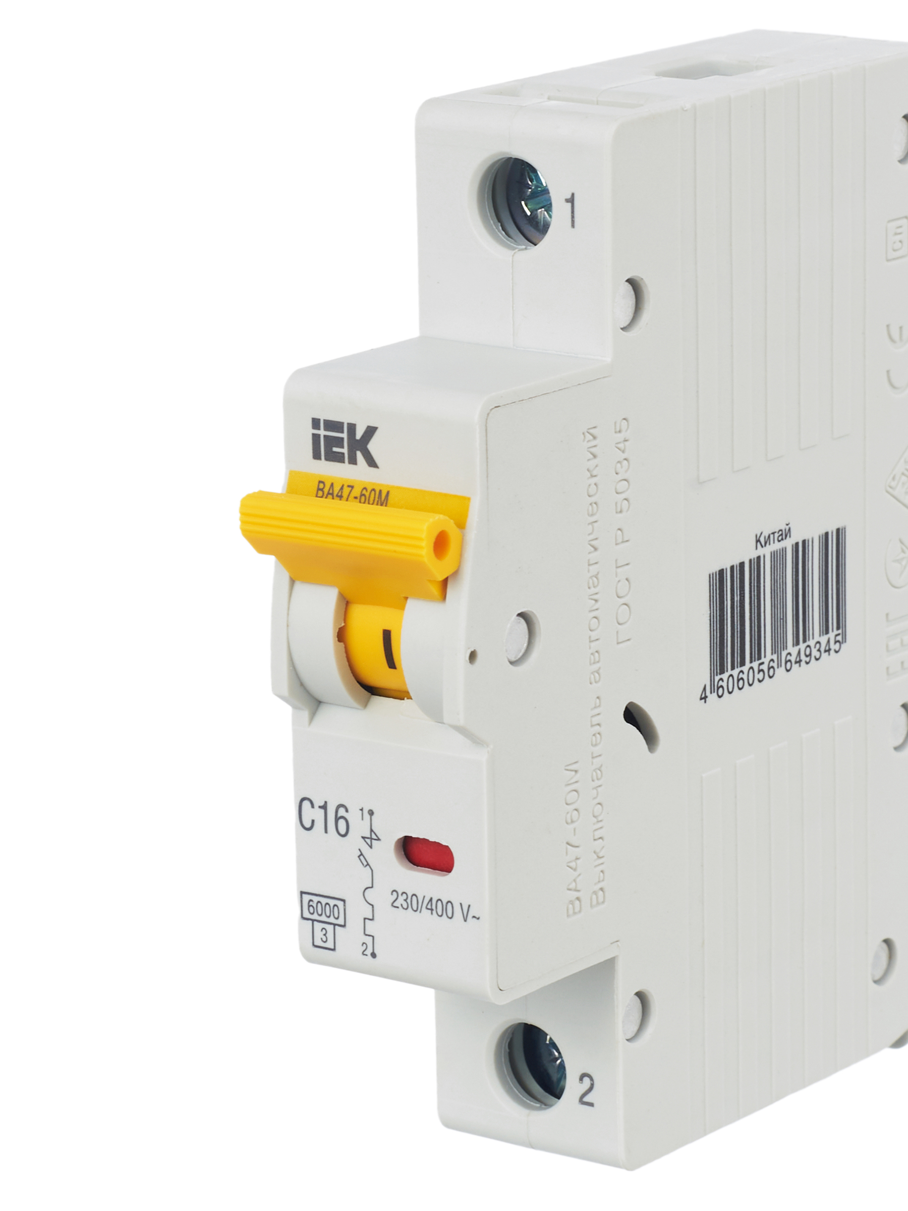 KARAT Автоматический выключатель ВА47-60M 1P C 16А 6кА IEK