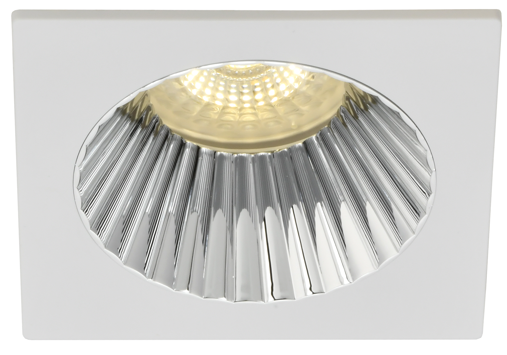 Светильник 4109 встраиваемый поворотный под лампу GU10 белый/хром пластик IEK