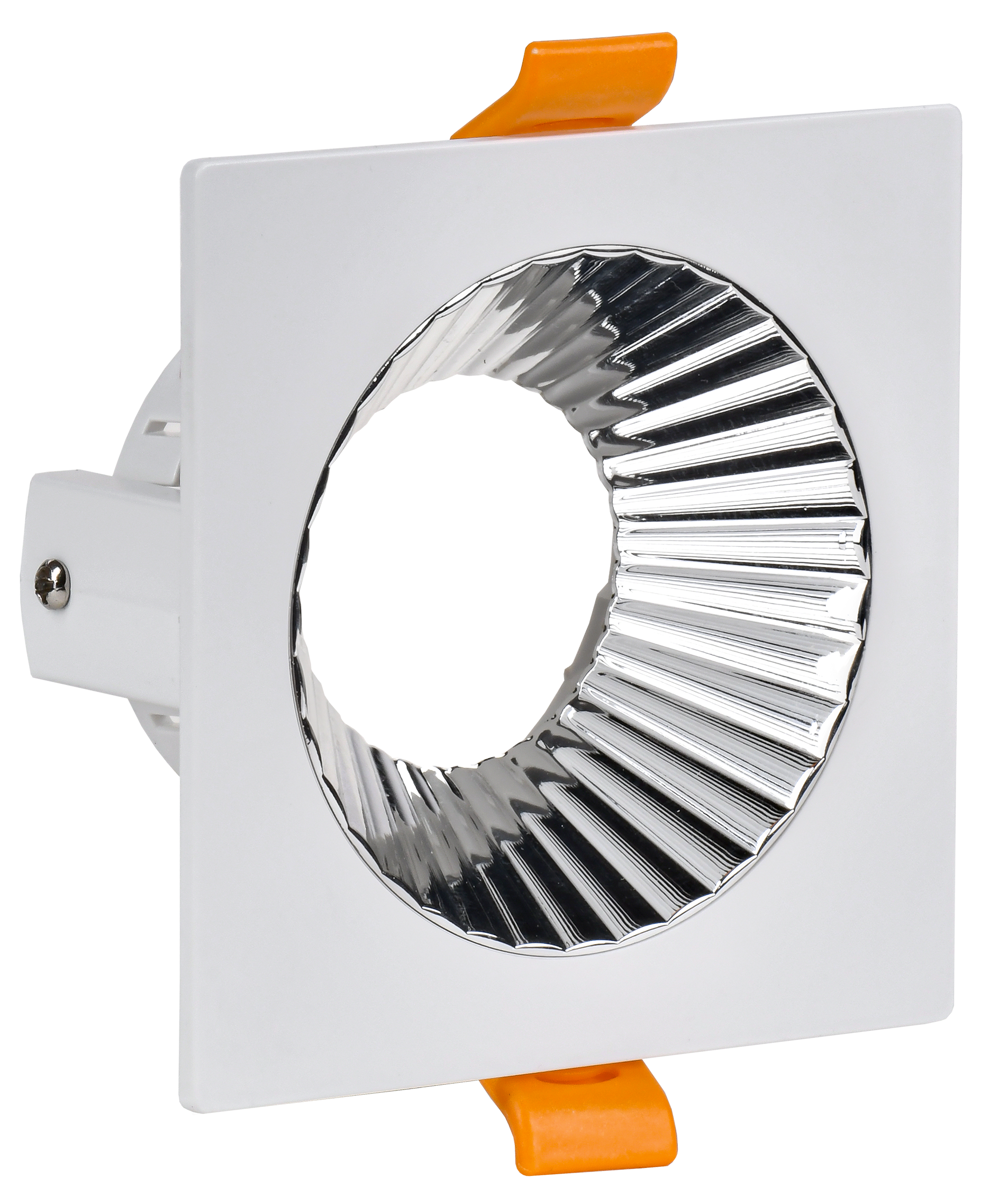 Светильник 4109 встраиваемый поворотный под лампу GU10 белый/хром пластик IEK