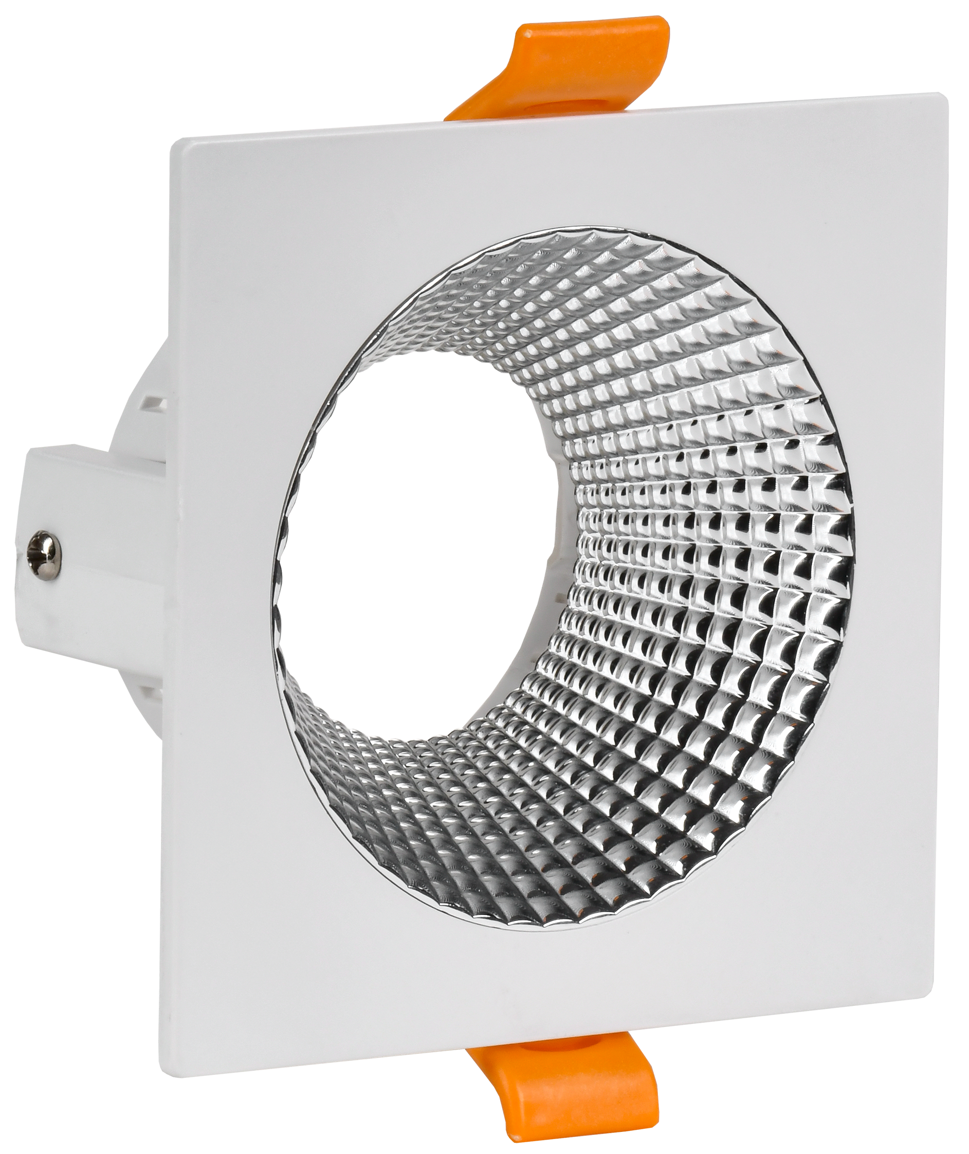 Светильник 4110 встраиваемый поворотный под лампу GU10 белый/хром пластик IEK