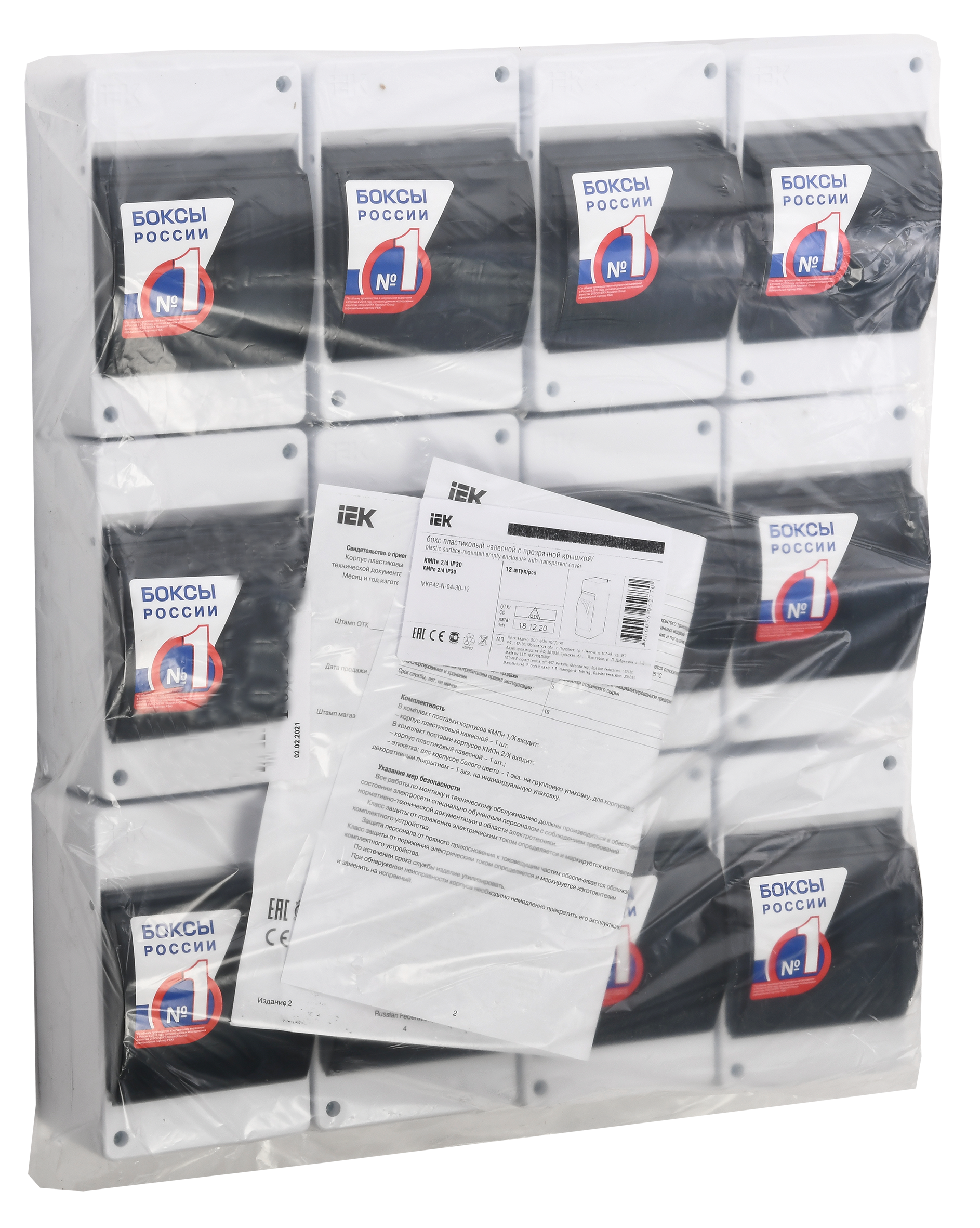 KREPTA 3 Корпус пластиковый КМПн 2/4 IP30 белый IEK