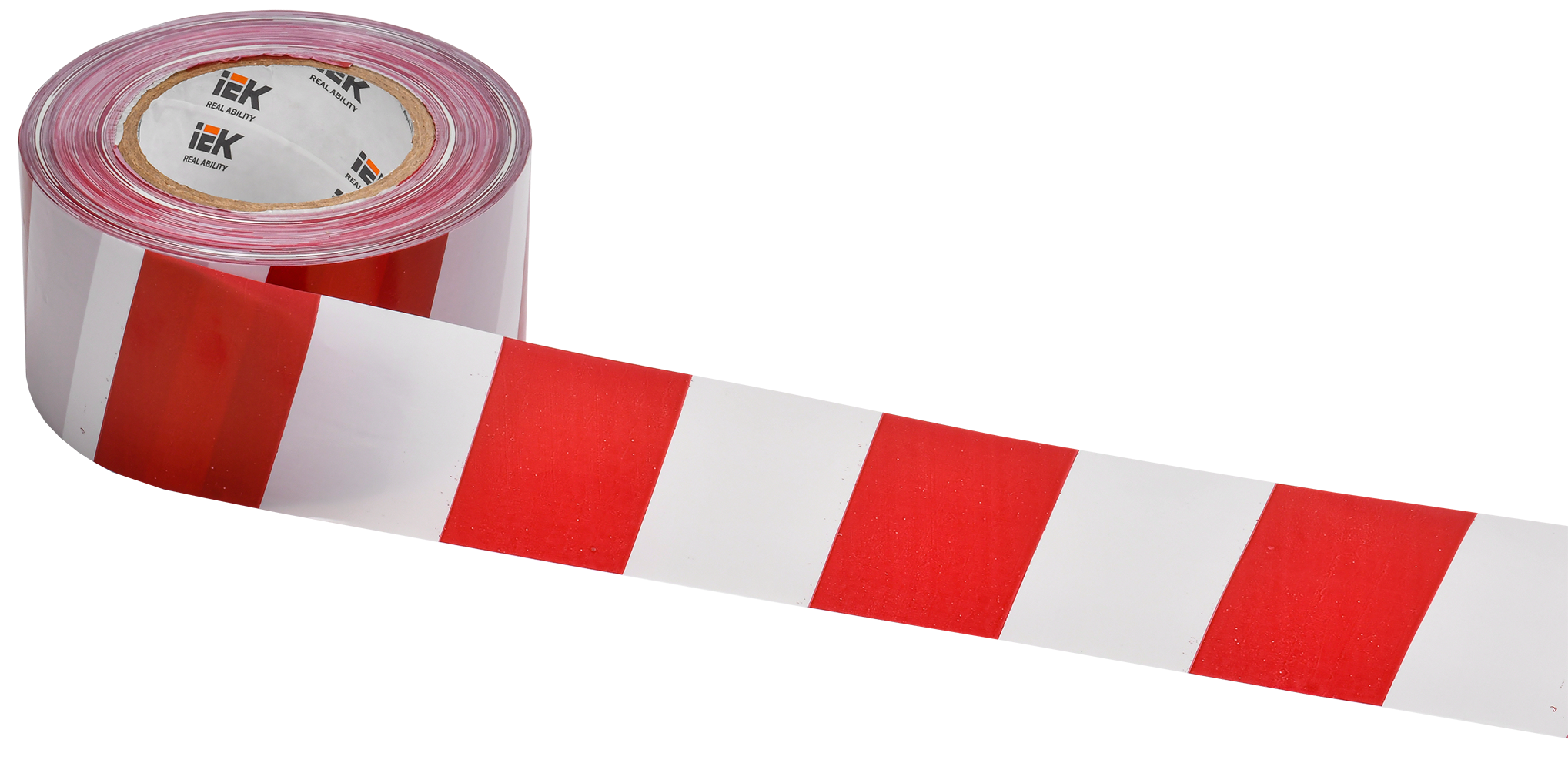 Лента сигнальная оградительная ЛО-200 (50мм-35мкм) красно-белая 200м IEK