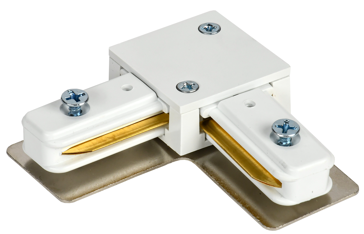 Соединитель L-образный внутренний для однофазного шинопровода белый IEK