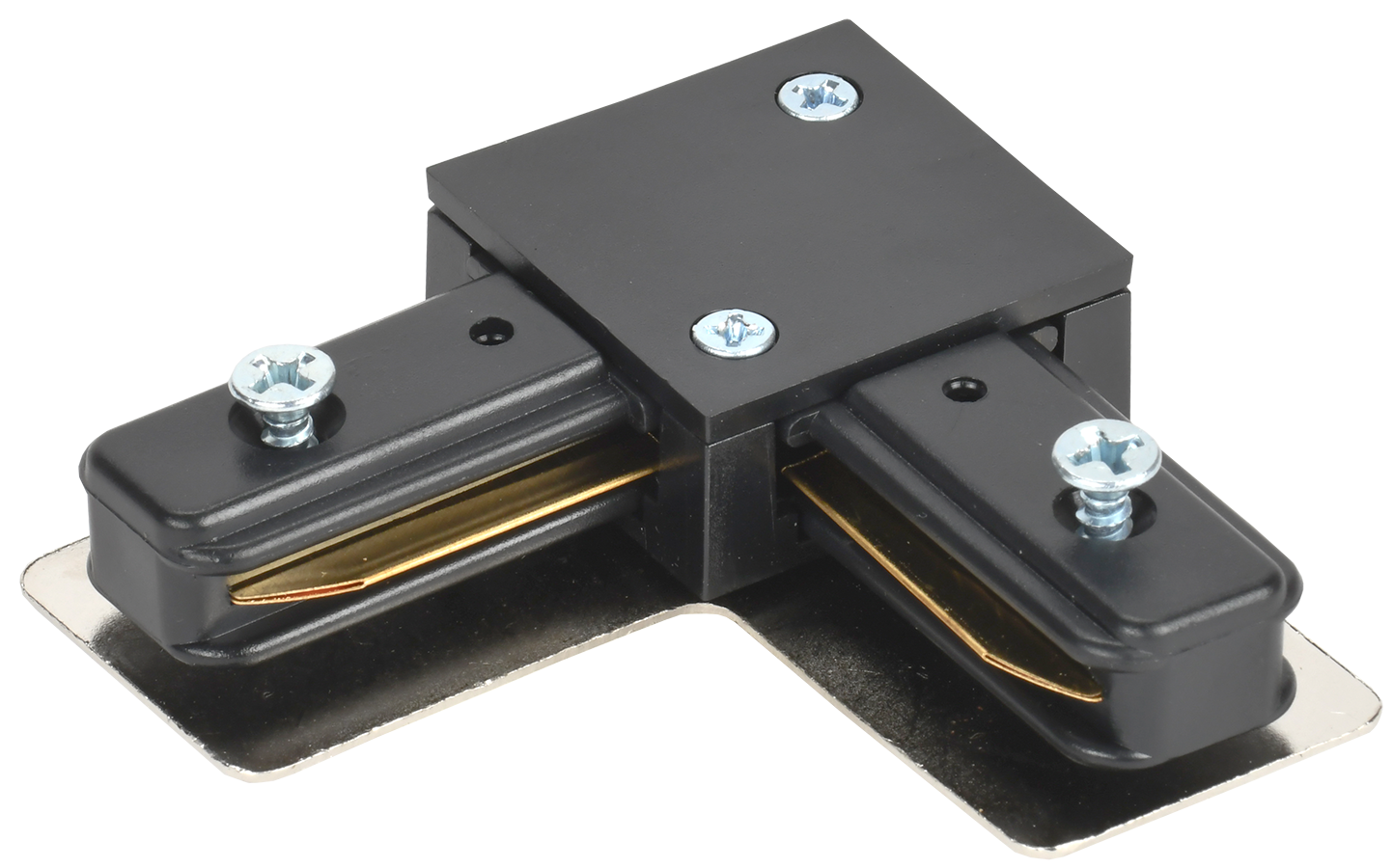 Соединитель L-образный внутренний для однофазного шинопровода черный IEK