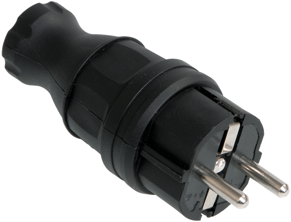 Вилка прямая ВБп3-1-0м IP44 ОМЕГА каучук IEK