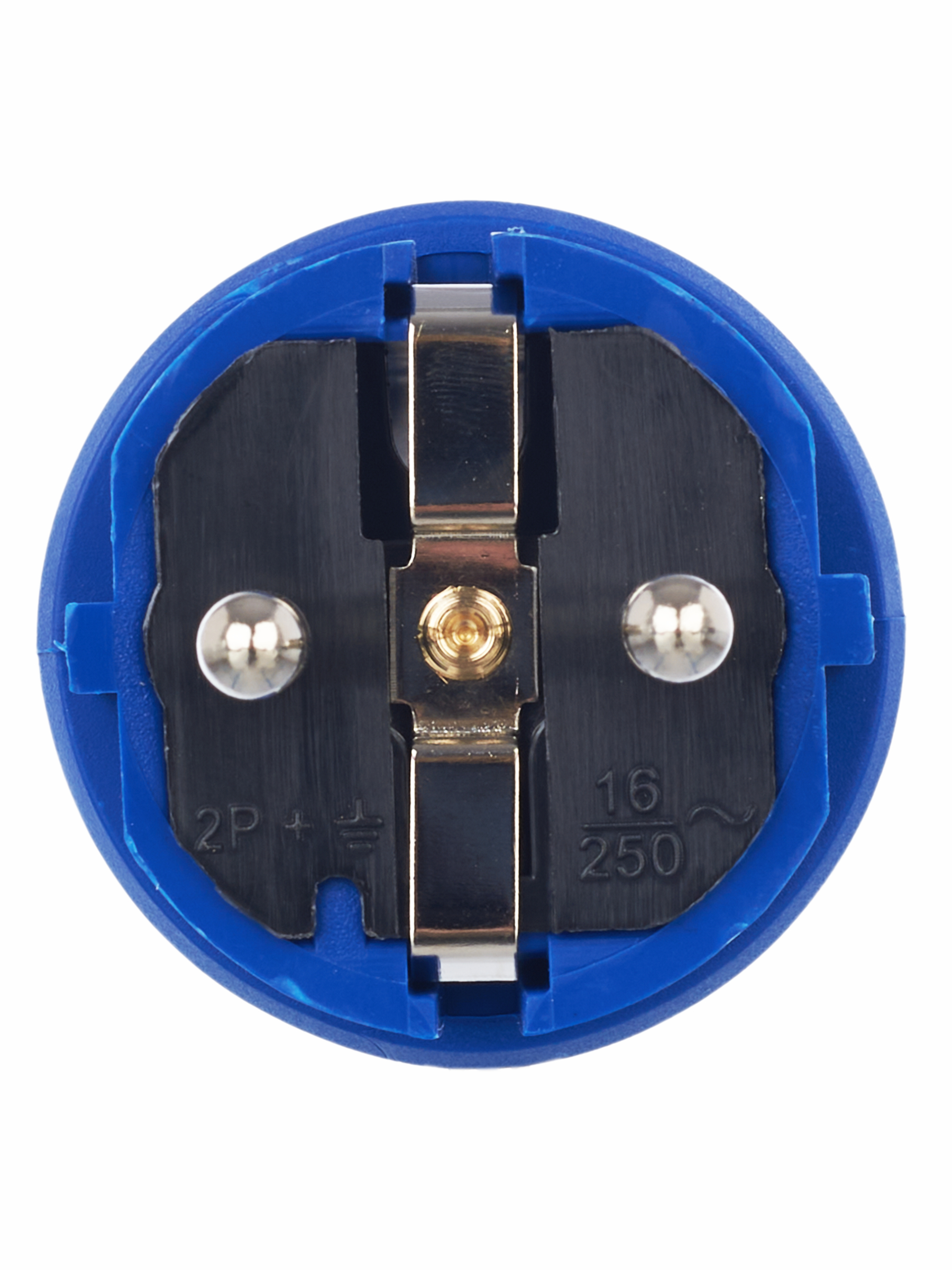 Вилка прямая ВБп3-1-0м IP44 ОМЕГА каучук синяя IEK