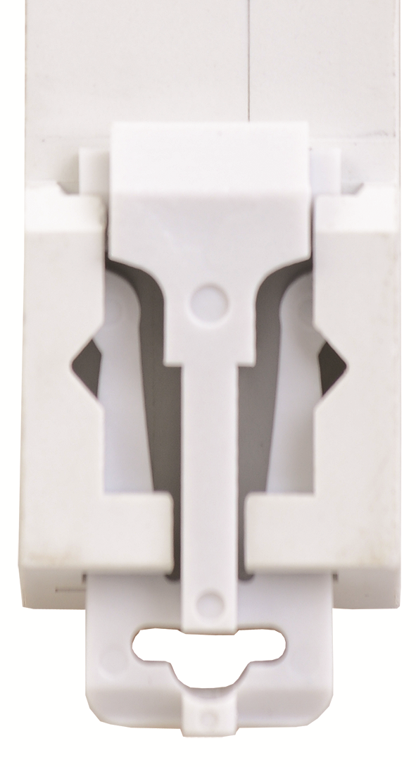 Быстрый монтаж и дополнительная надежность крепления на DIN-рейке с помощью защелки с двойным фиксир