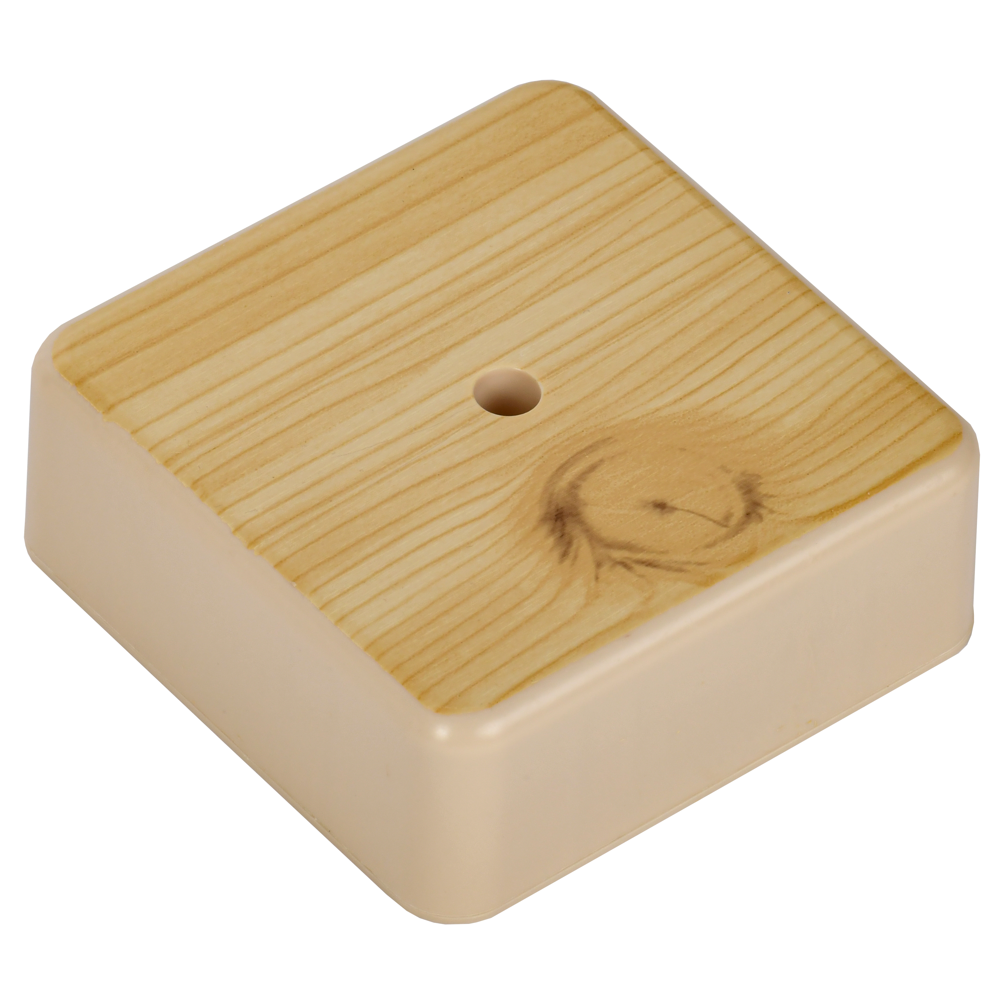 Коробка распаячная КМ41216-04 для открытой проводки безгалогенная (HF) 75х75х28мм сосна (6 клемм 6мм2) IEK