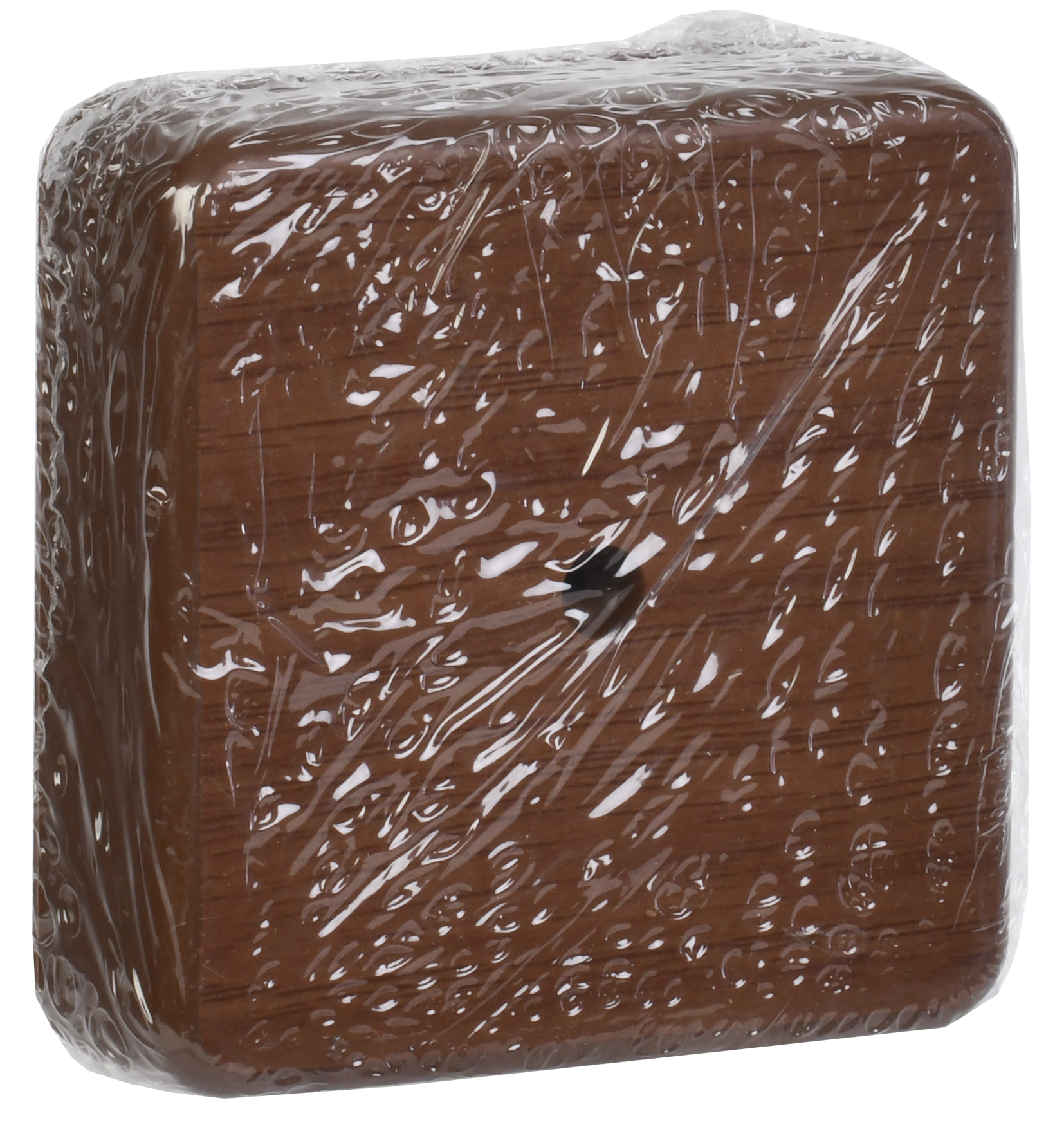 Коробка распаячная КМ41212-05 для открытой проводки безгалогенная (HF) 75х75х20мм дуб (6 клемм 6мм2) IEK