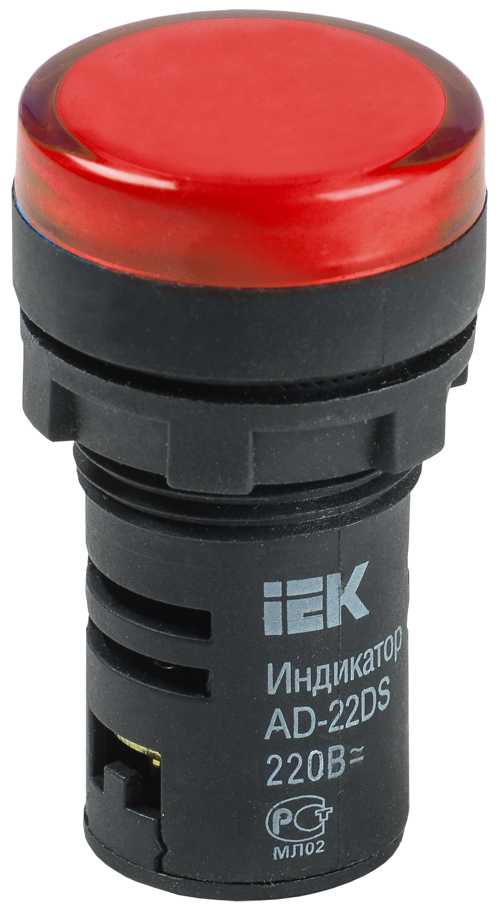 Лампа AD22DS(LED)матрица d=22мм красный 230В IEK