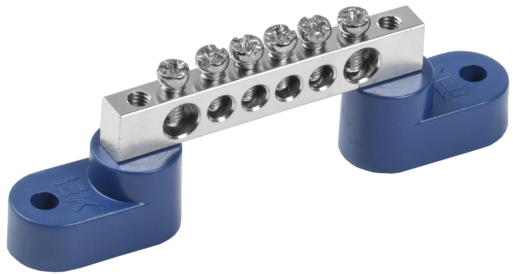 Шина N "ноль" на двух угловых изоляторах с никелевым покрытием ШНИ-6х9-6-У2-С IEK