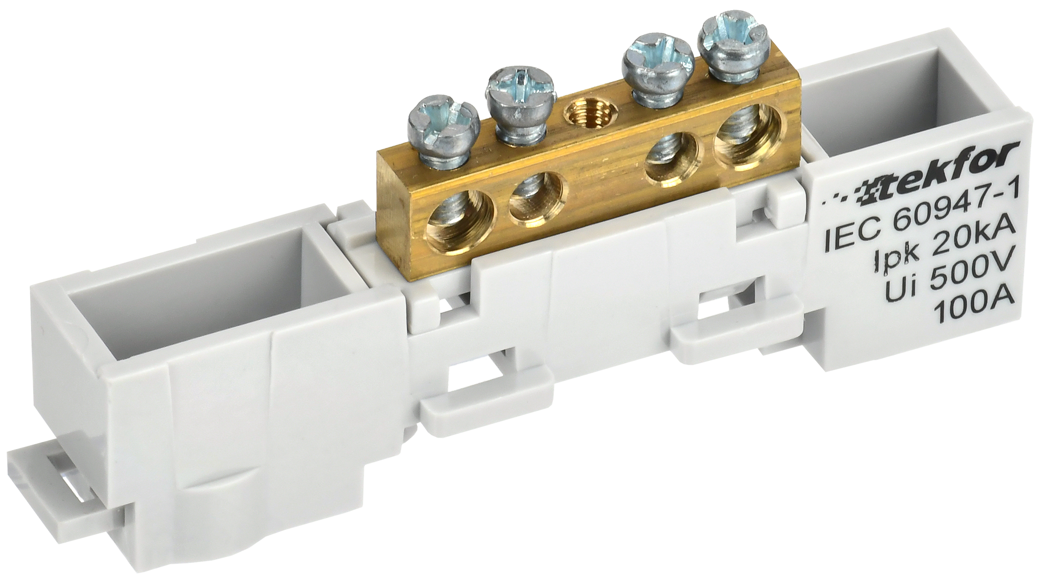 TEKFOR Шина L "фаза" неизолированная на универсальном держателе 6х9-4-Ср IEK