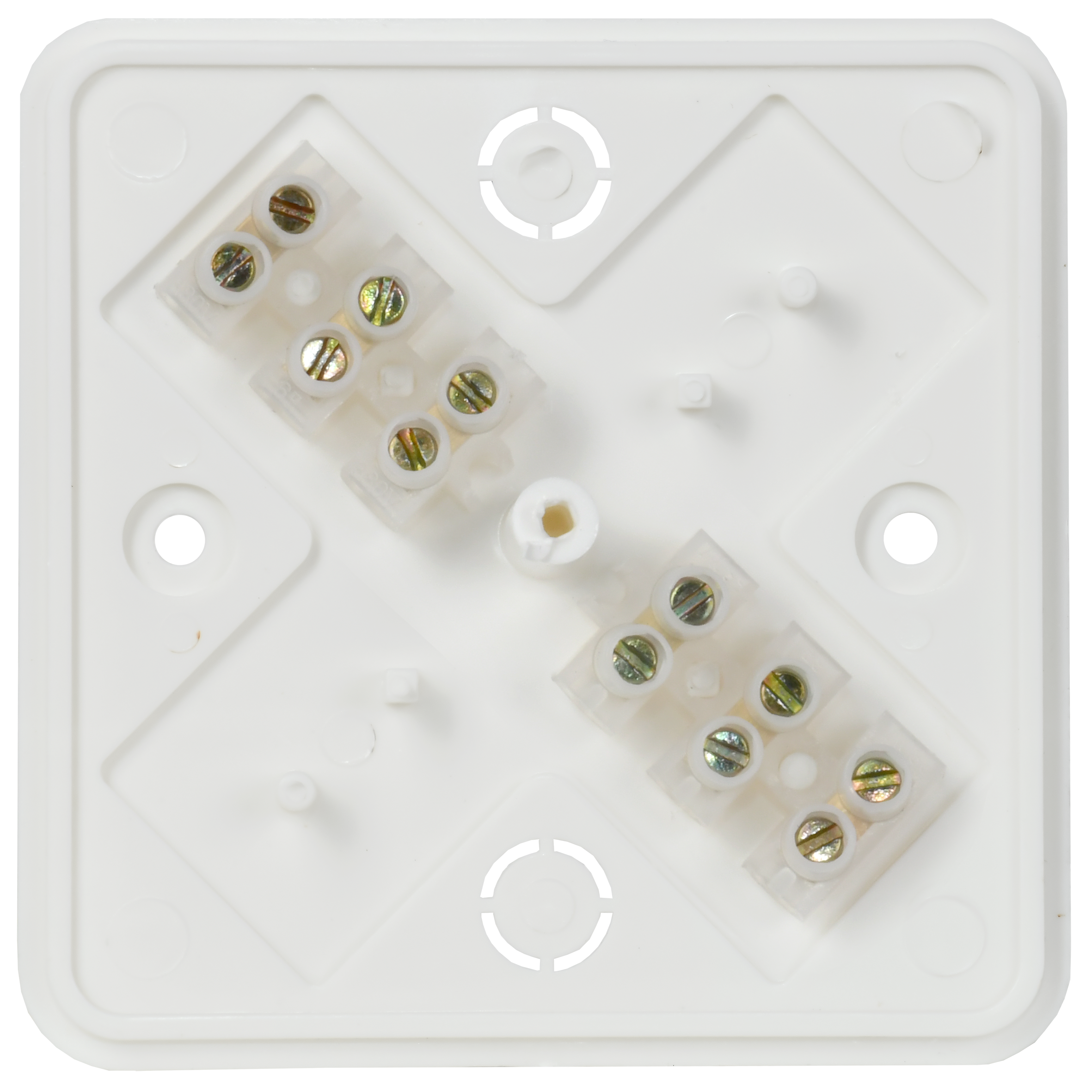 Коробка распаячная КМ41216-01 для открытой проводки безгалогенная (HF) 75х75х28 белая (6 клемм 6мм2) IEK