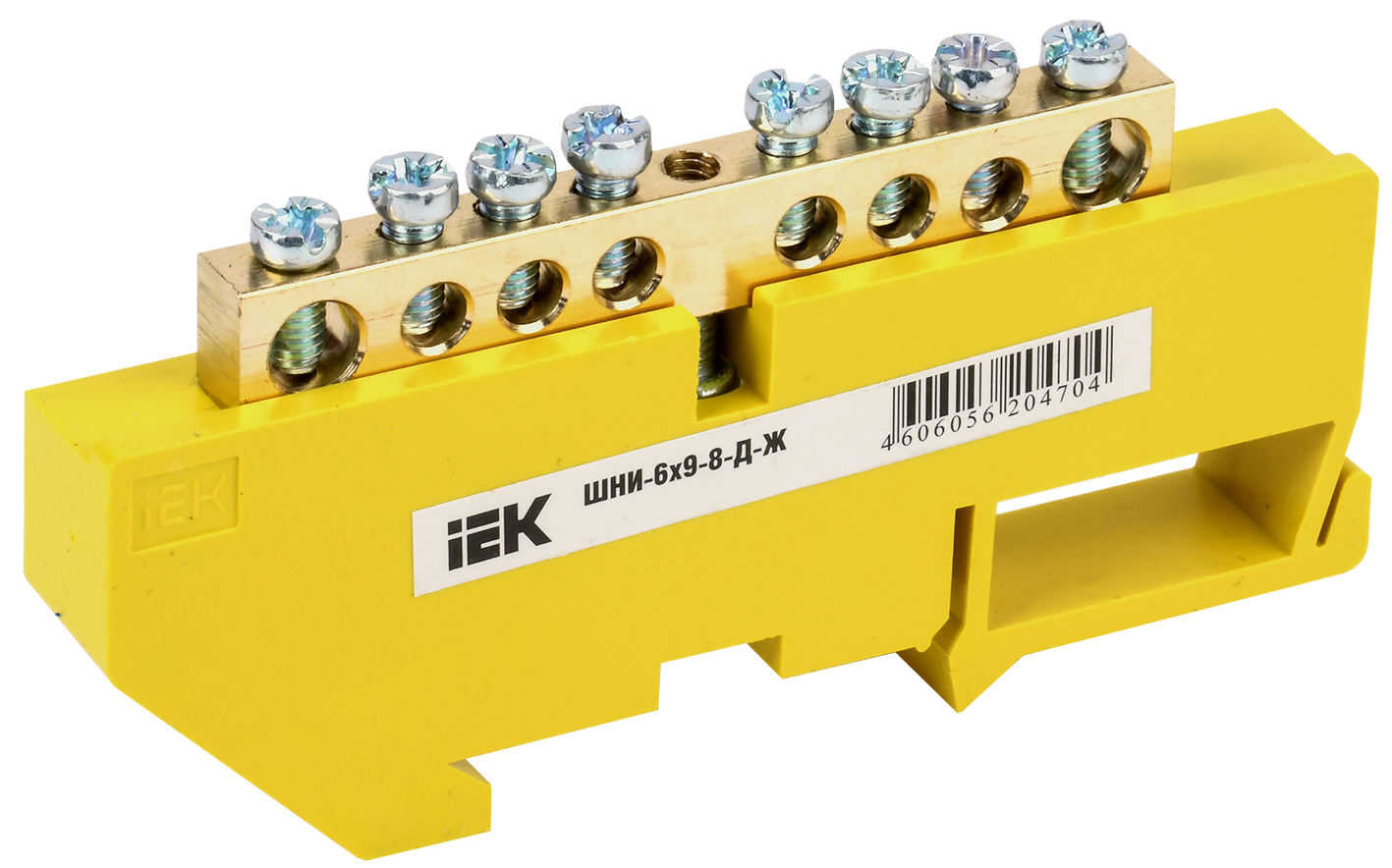 Шина PE "земля" на DIN-изол ШНИ-6х9-8-Д-Ж IEK