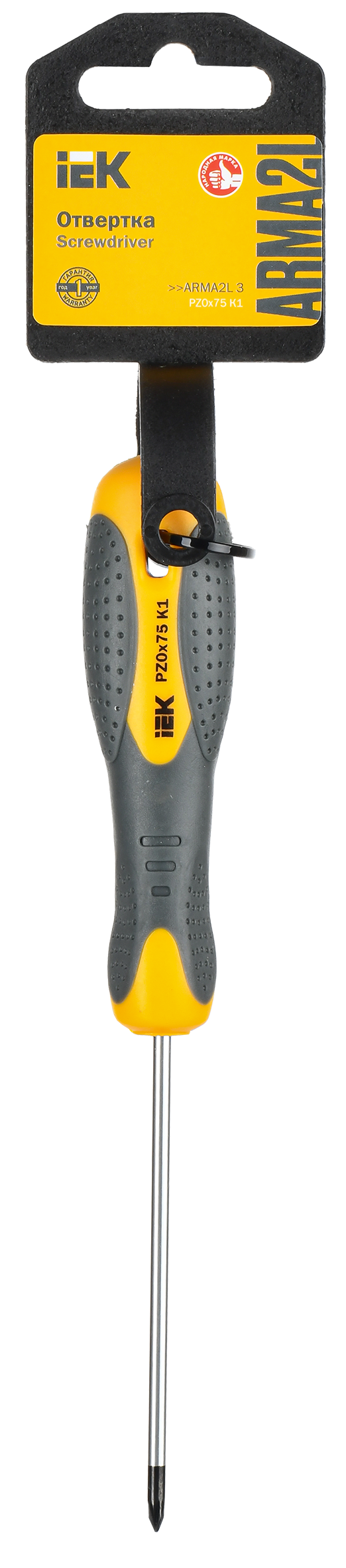 ARMA2L 3 Отвертка PZ0х75 K1 IEK