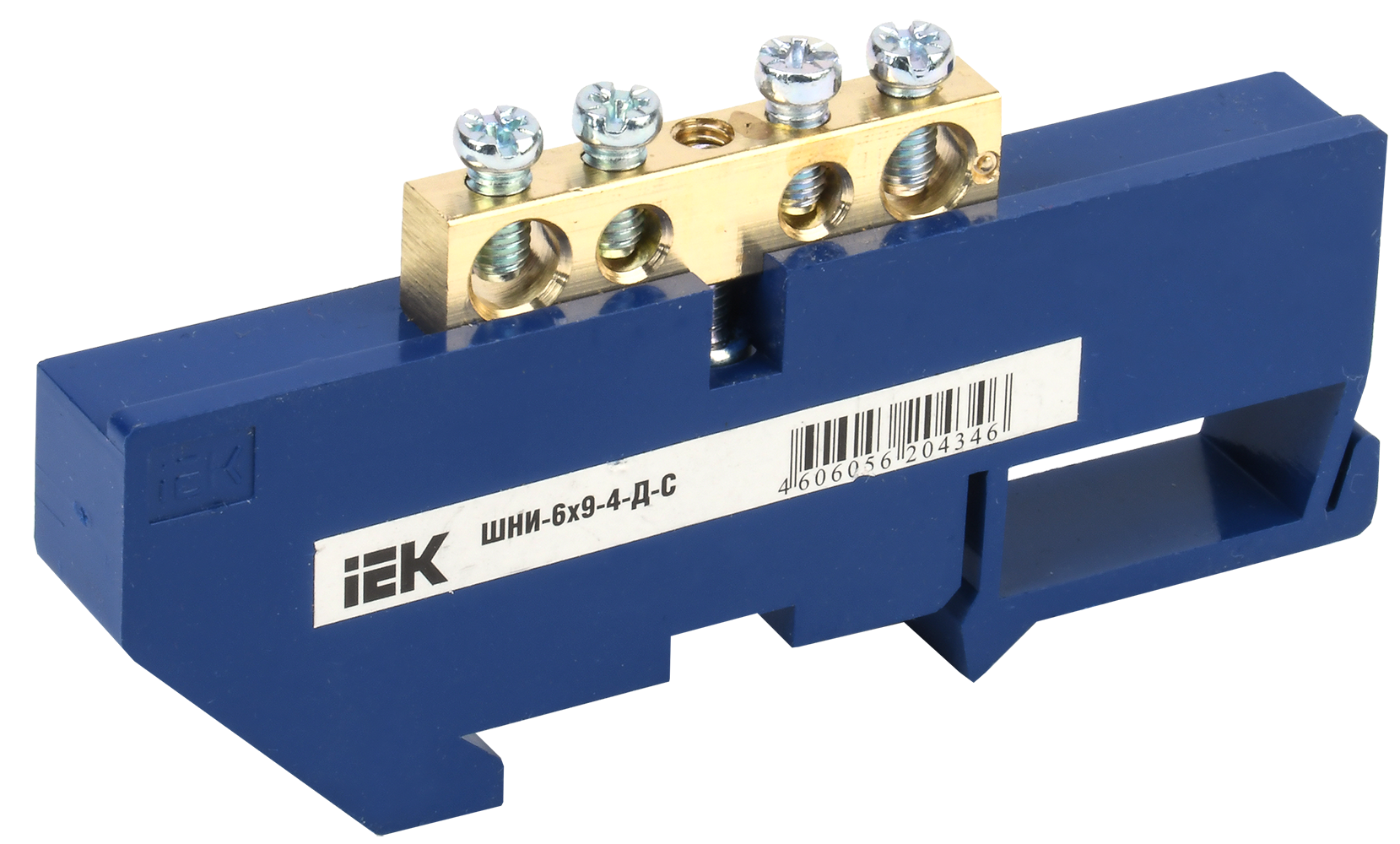 Шина N "ноль" на DIN-изол ШНИ-6х9-4-Д-С IEK