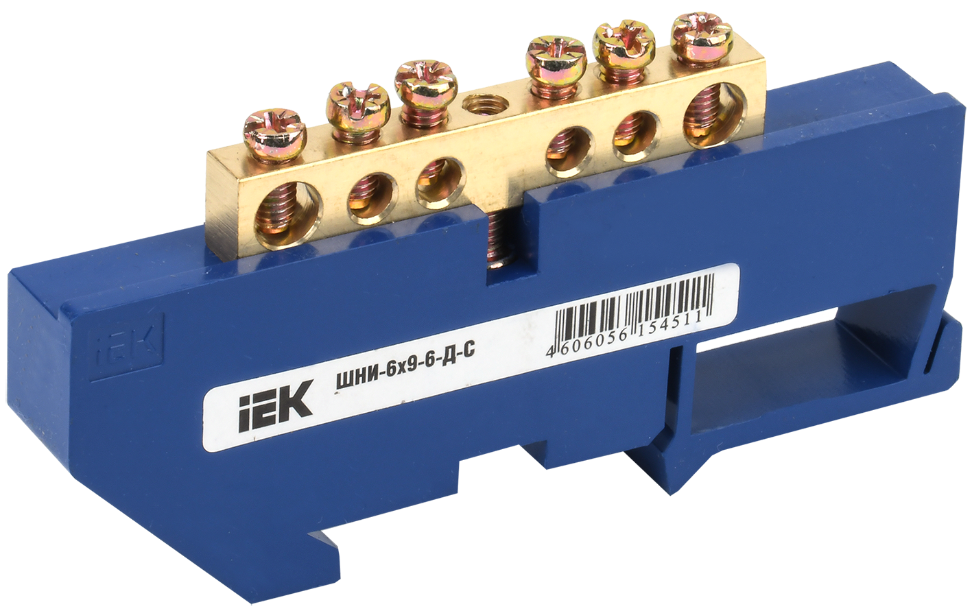 Шина N "ноль" на DIN-изол ШНИ-6х9-6-Д-С IEK