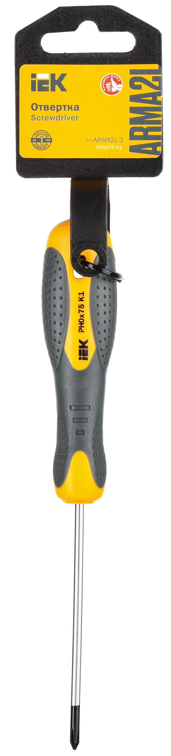 ARMA2L 3 Отвертка PH0х75 K1 IEK