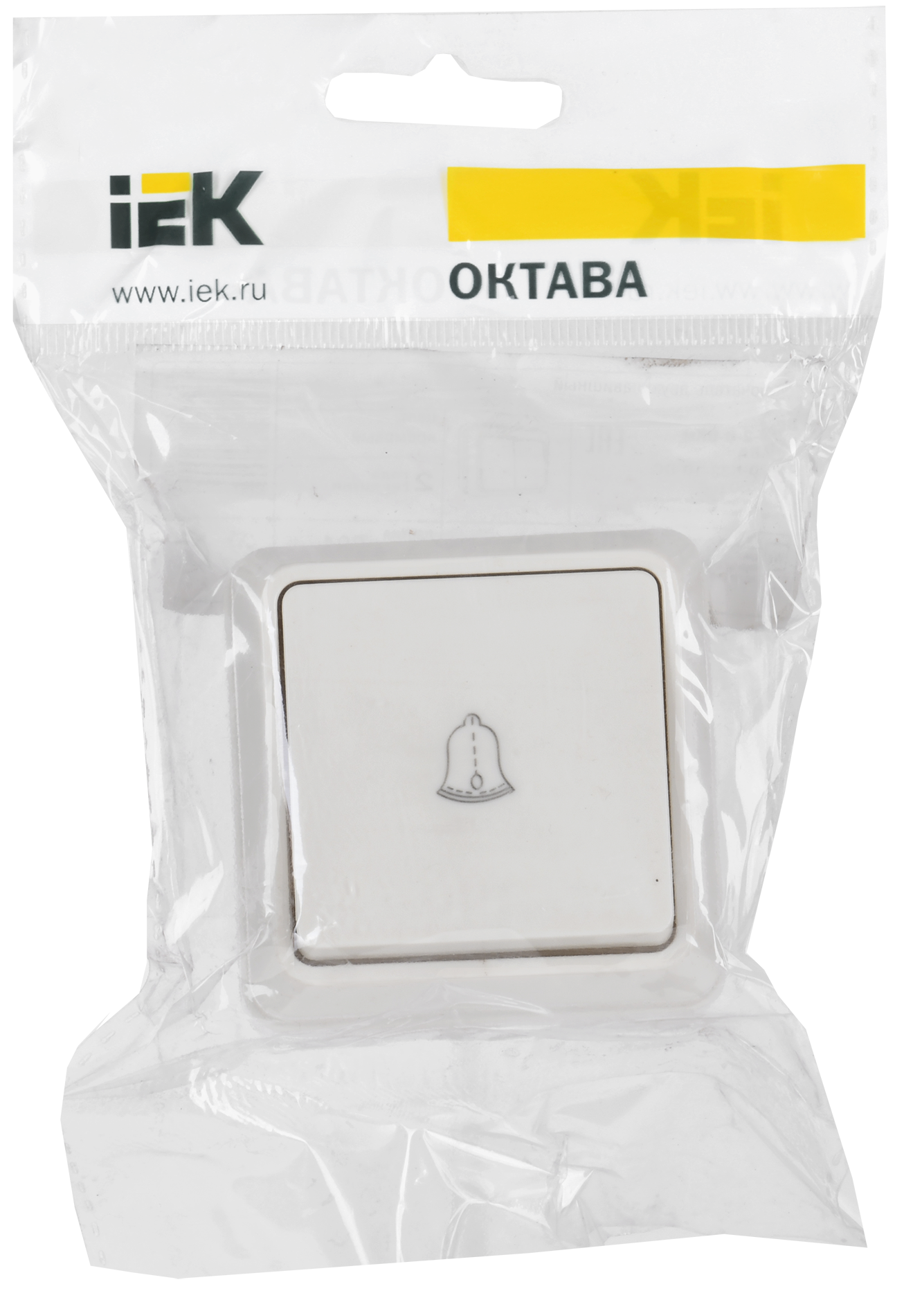 OKTAVA Выключатель 1-клавишный кнопочный для открытой установки 10А ВСк20-1-0-ОКм кремовый IEK