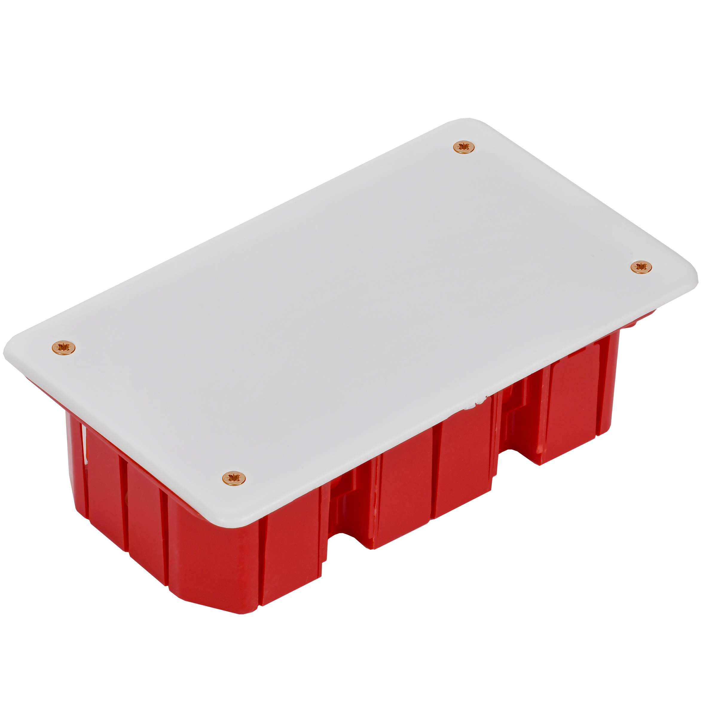 Коробка распаячная КМ41006 для твердых стен безгалогенная (HF) 172х96х45мм с саморезами с крышкой IEK