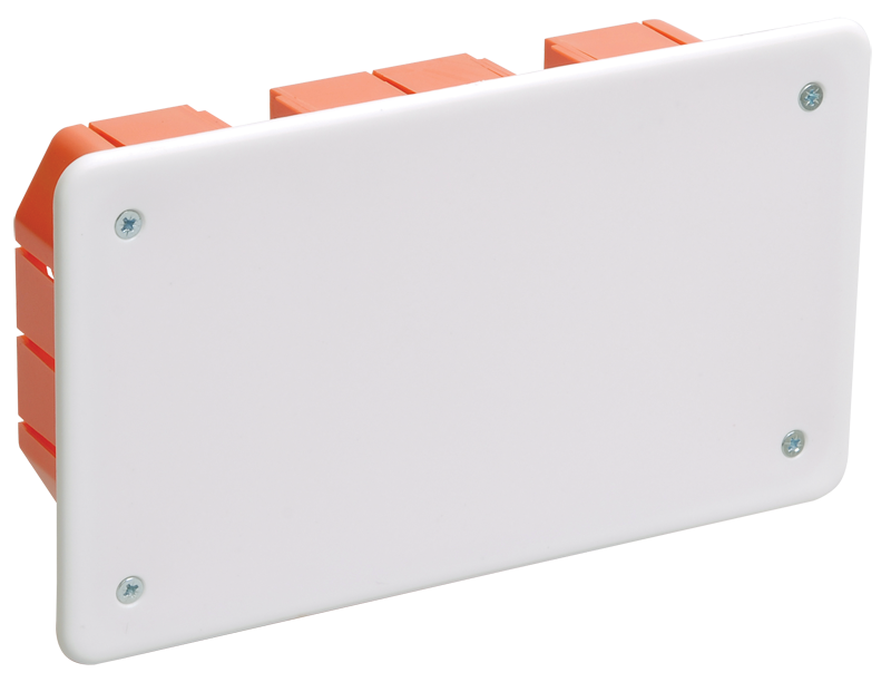Коробка распаячная КМ41006 для твердых стен безгалогенная (HF) 172х96х45мм с саморезами с крышкой IEK