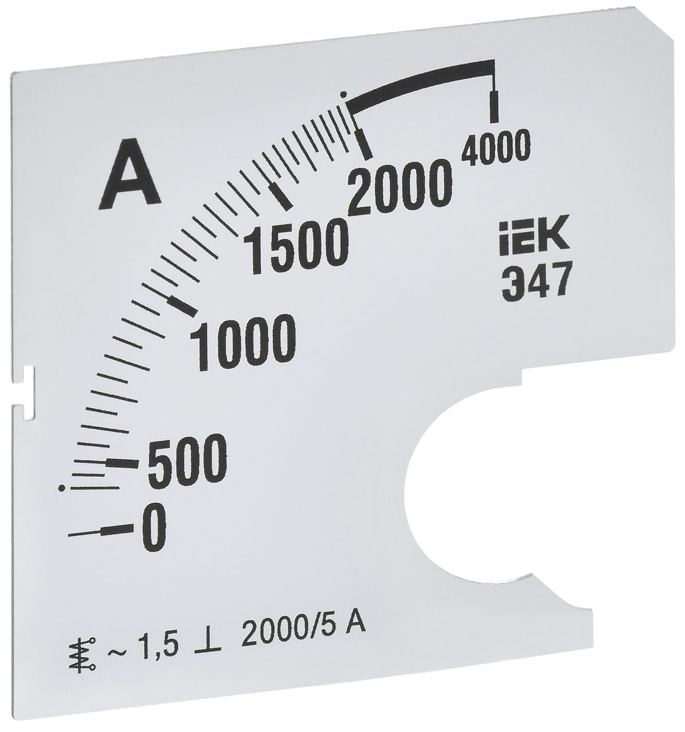 Шкала сменная для амперметра Э47 2000/5А класс точности 1,5 72х72мм IEK