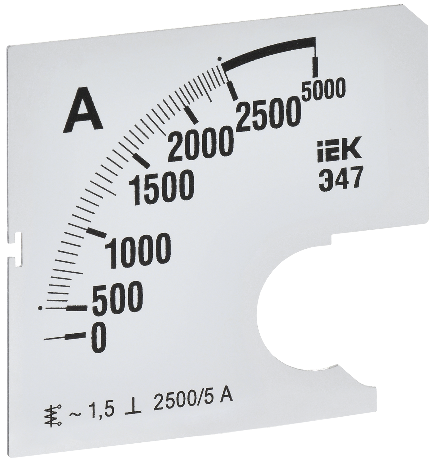 Шкала сменная для амперметра Э47 2500/5А класс точности 1,5 72х72мм IEK
