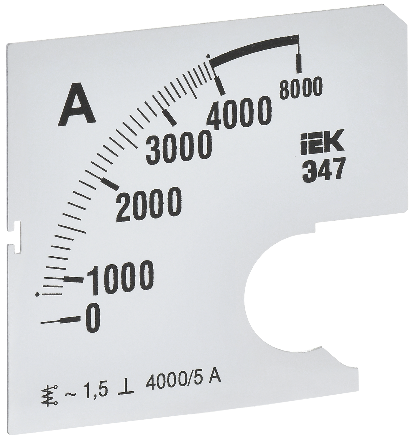 Шкала сменная для амперметра Э47 4000/5А класс точности 1,5 72х72мм IEK