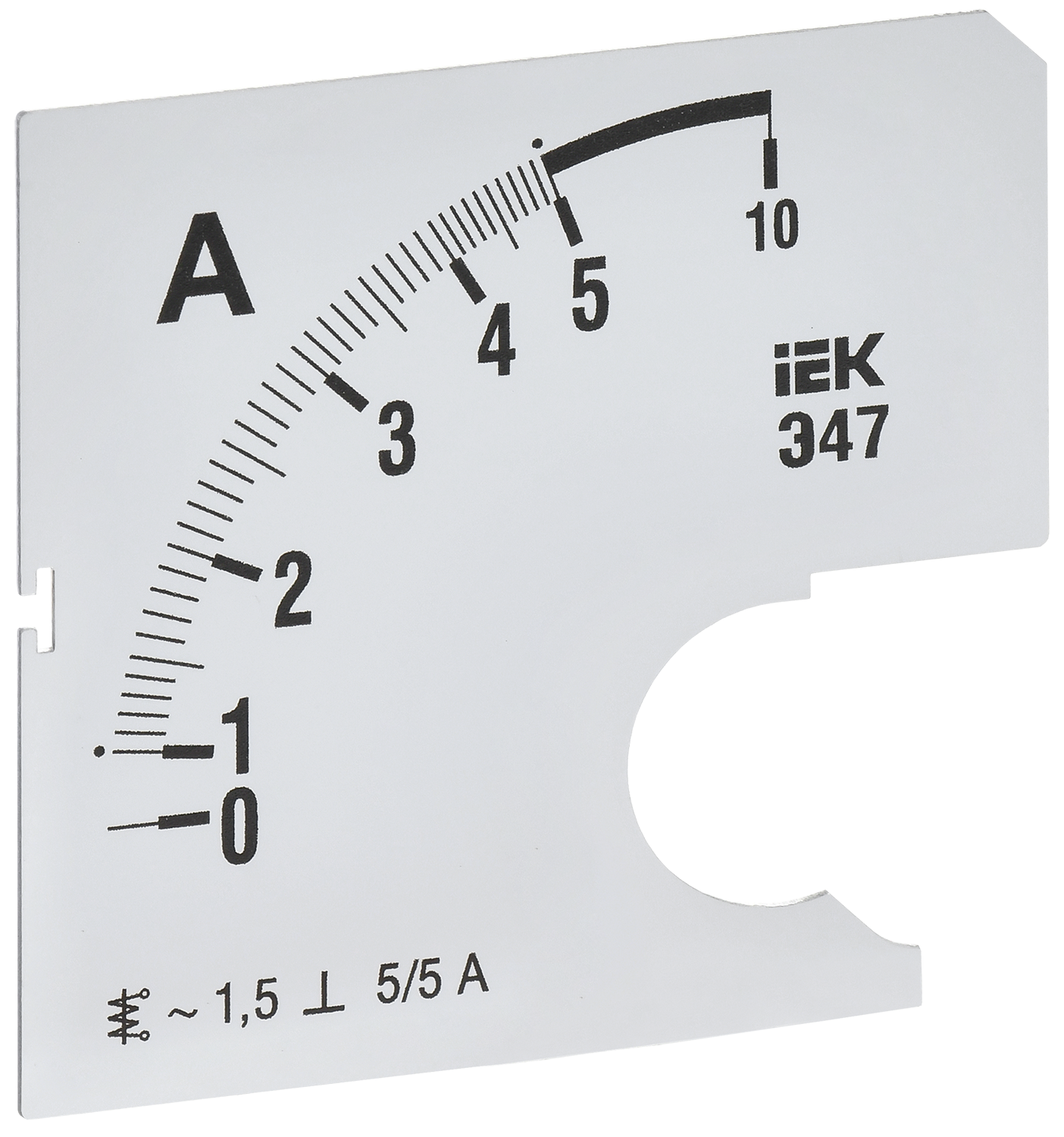 Шкала сменная для амперметра Э47 5/5А класс точности 1,5 72х72мм IEK