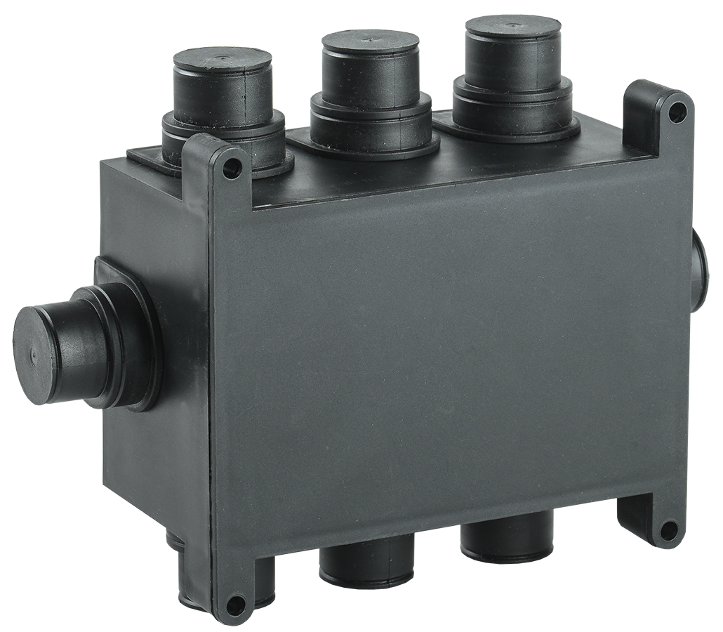 Коробка распаячная 118х76х60мм для монолитного строительства черная IEK