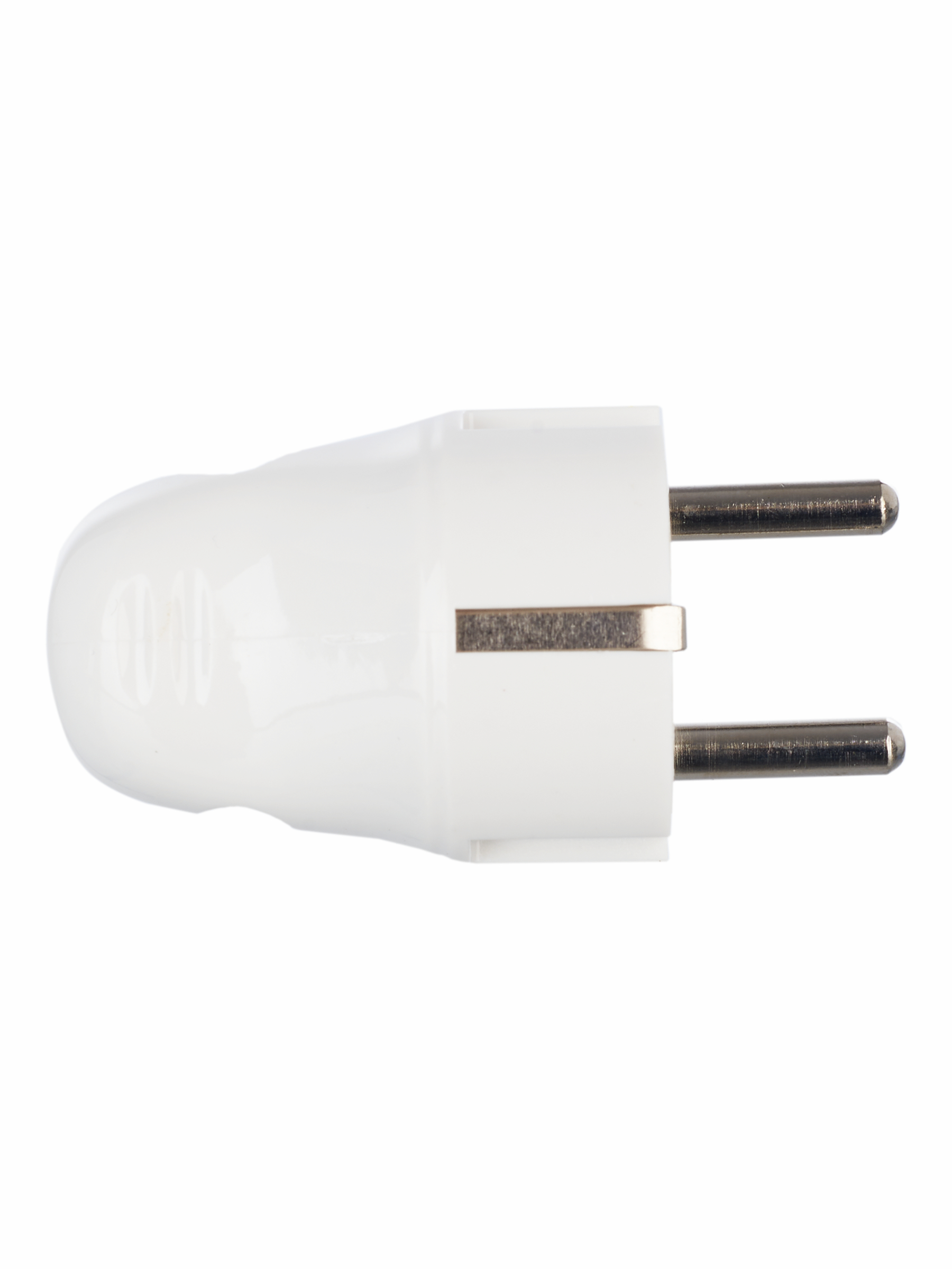 Вилка разборная угловая ВПу11-01-Ст с заземляющим контактом 16А белая IEK