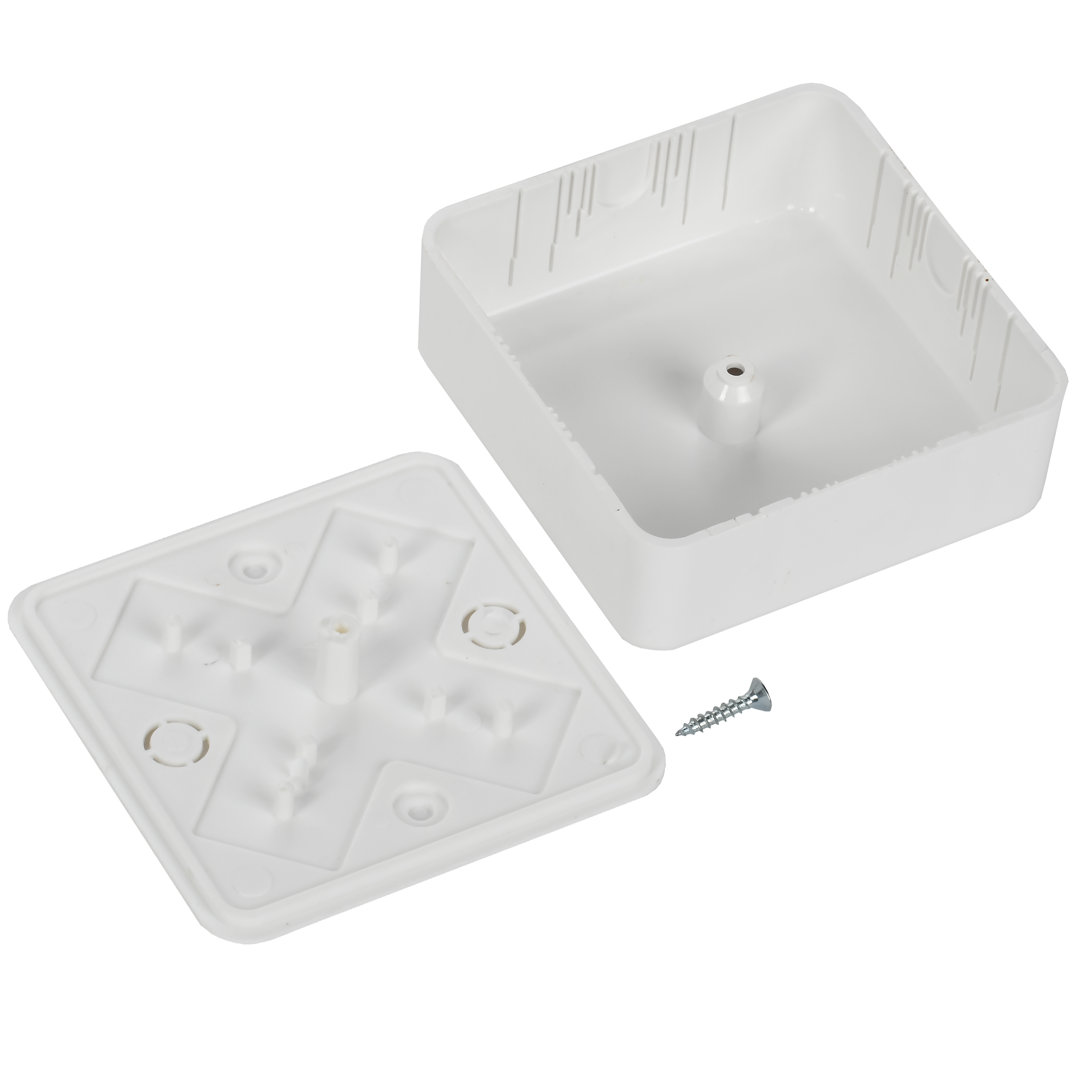 Коробка распаячная КМ41215-01 для открытой проводки безгалогенная (HF) 75х75х28мм белая IEK