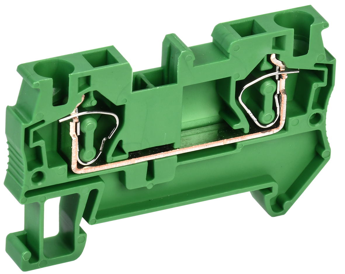 Клемма пружинная КПИ 2в-4 41А зеленая IEK