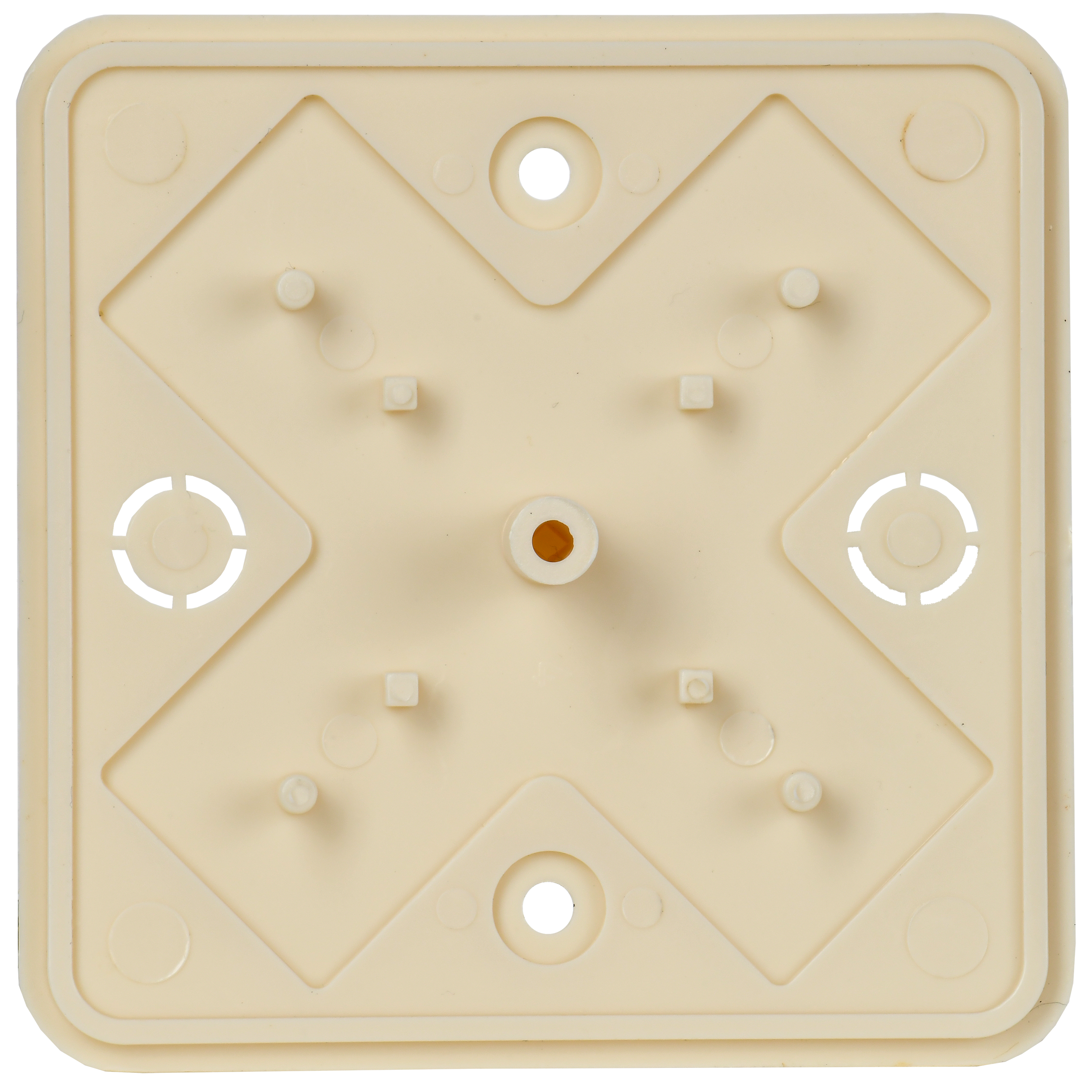 Коробка распаячная КМ41211-02 для открытой проводки безгалогенная (HF) 75х75х20мм слоновая кость IEK