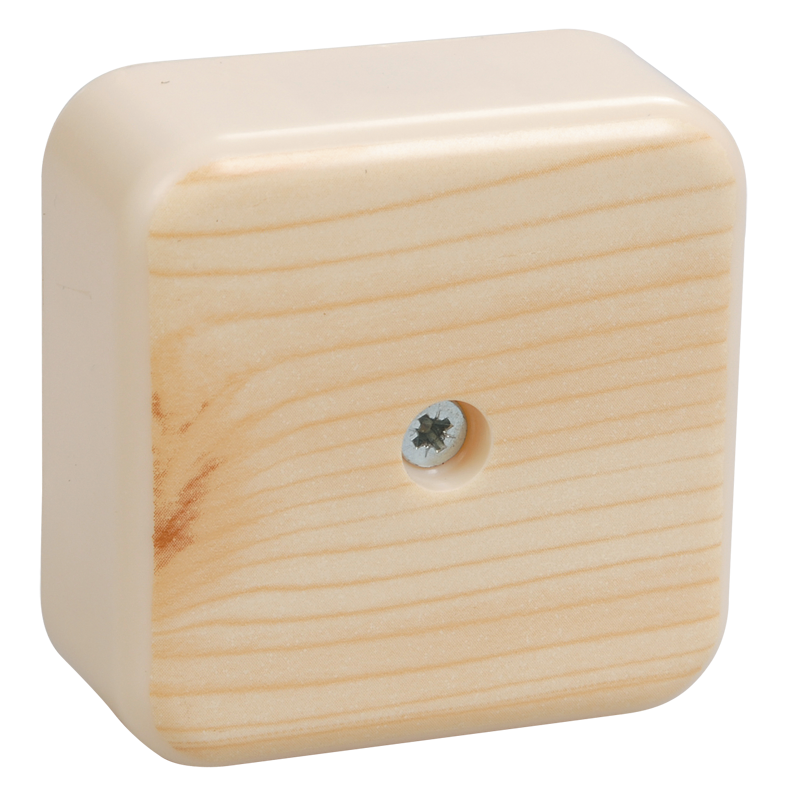 Коробка распаячная КМ41205-04 для открытой проводки безгалогенная (HF) 50х50х20мм сосна IEK