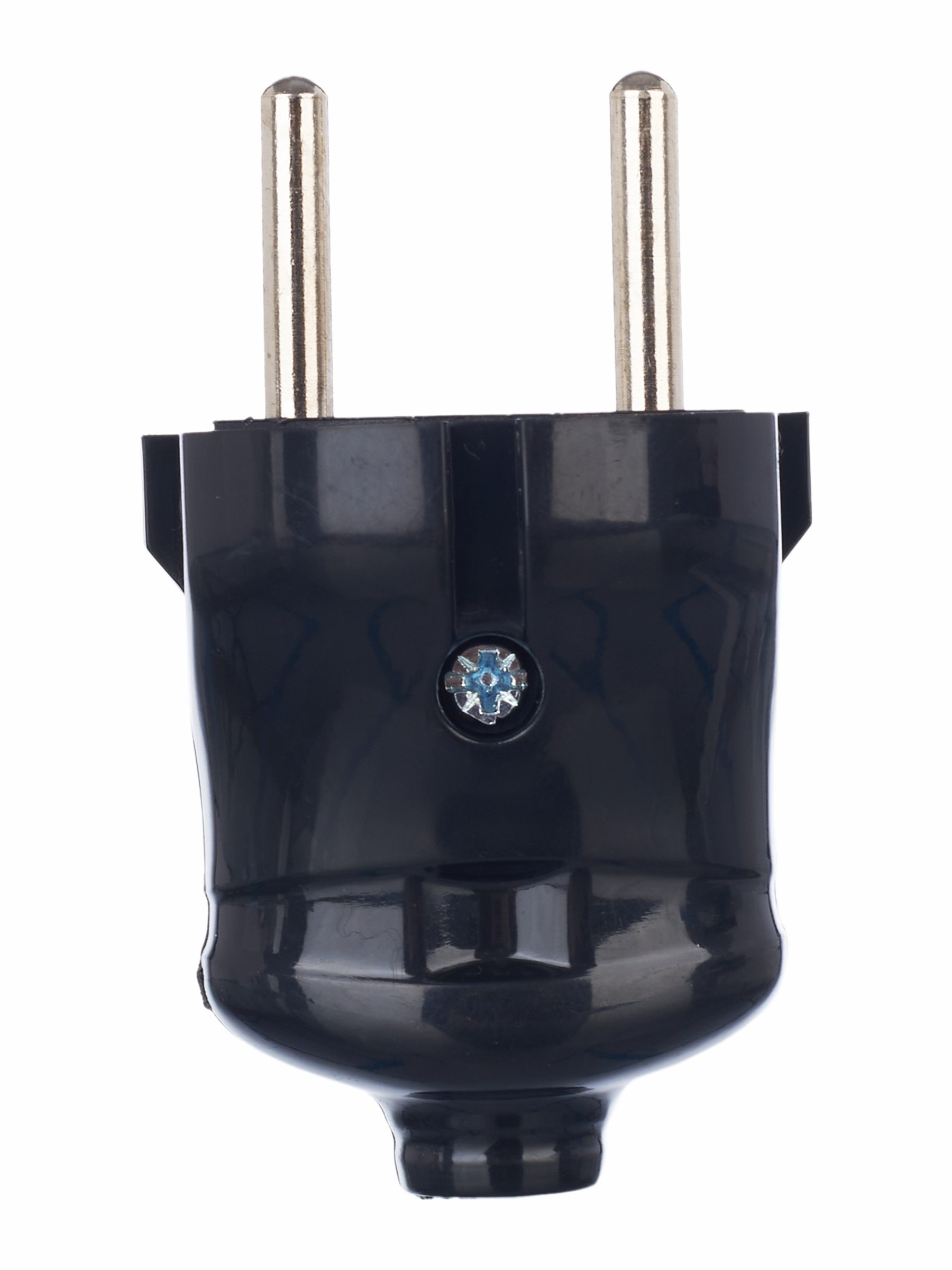 Вилка разборная прямая ВПп20-02-Ст без заземляющего контакта 6А черная IEK