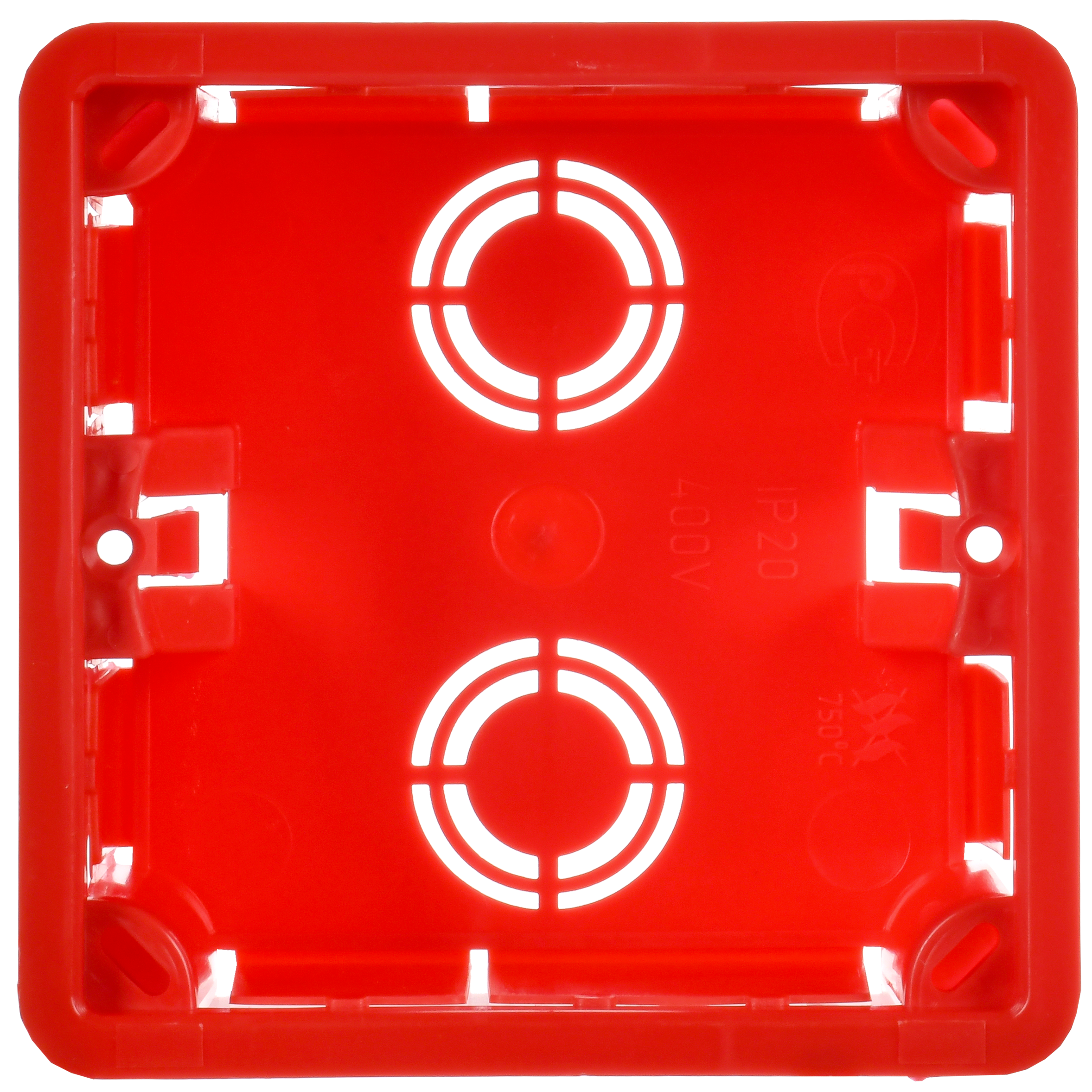 Коробка распаячная КМ41001 для твердых стен безгалогенная (HF) 92х92х45мм с саморезами с крышкой IEK
