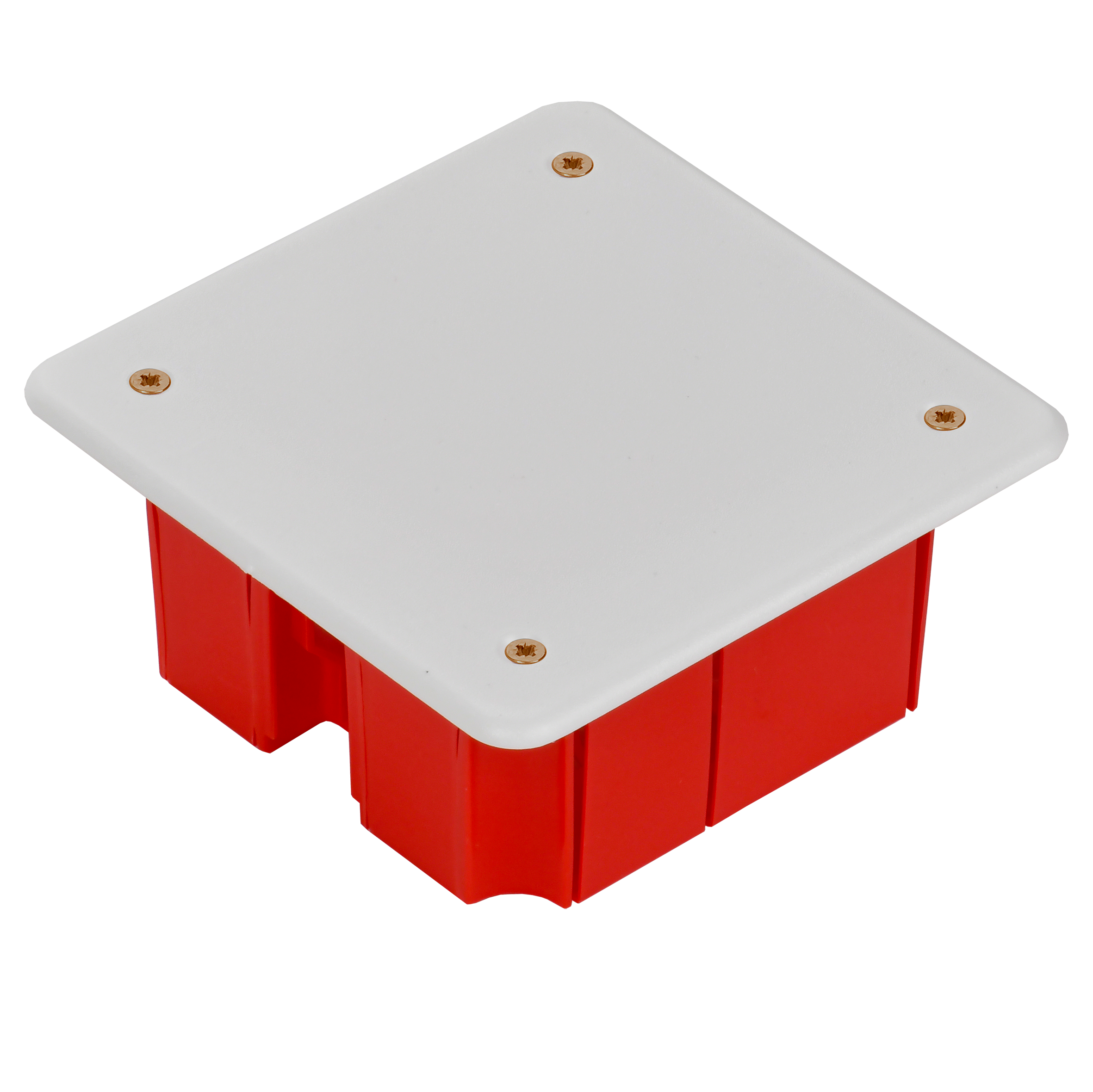 Коробка распаячная КМ41001 для твердых стен безгалогенная (HF) 92х92х45мм с саморезами с крышкой IEK