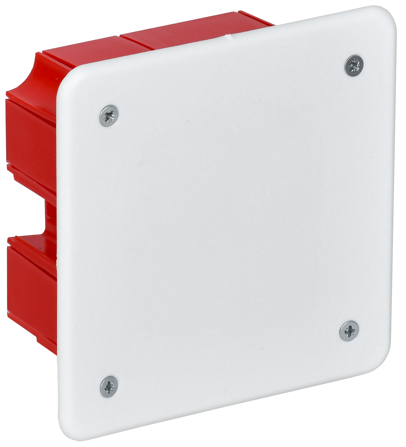 Коробка распаячная КМ41001 для твердых стен безгалогенная (HF) 92х92х45мм с саморезами с крышкой IEK