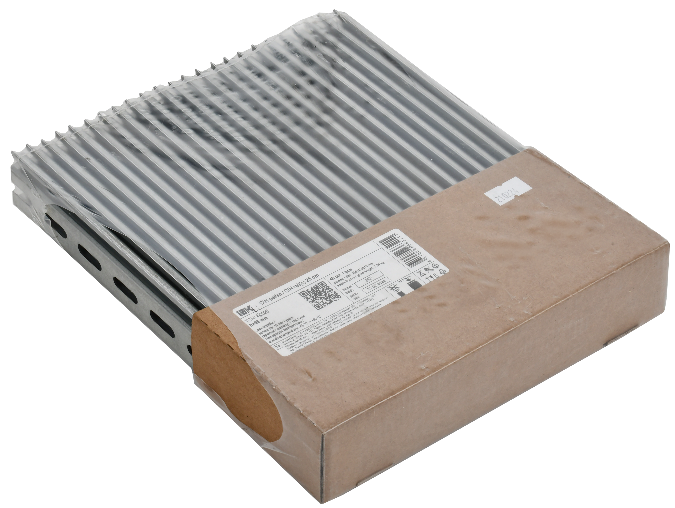 TEKFOR DIN-рейка (25см) оцинкованная 1мм IEK