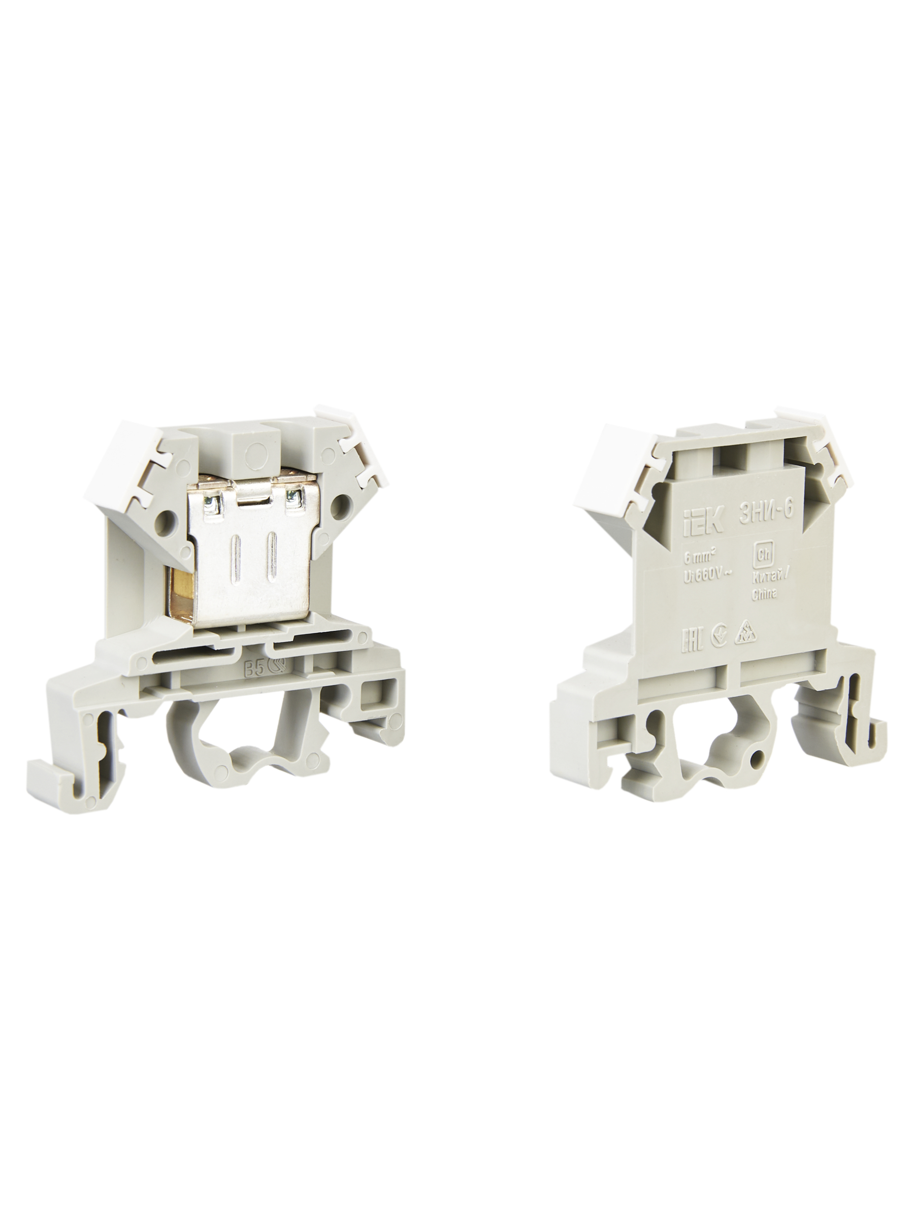 Зажим наборный ЗНИ-6мм2 (JXB50А) серый IEK