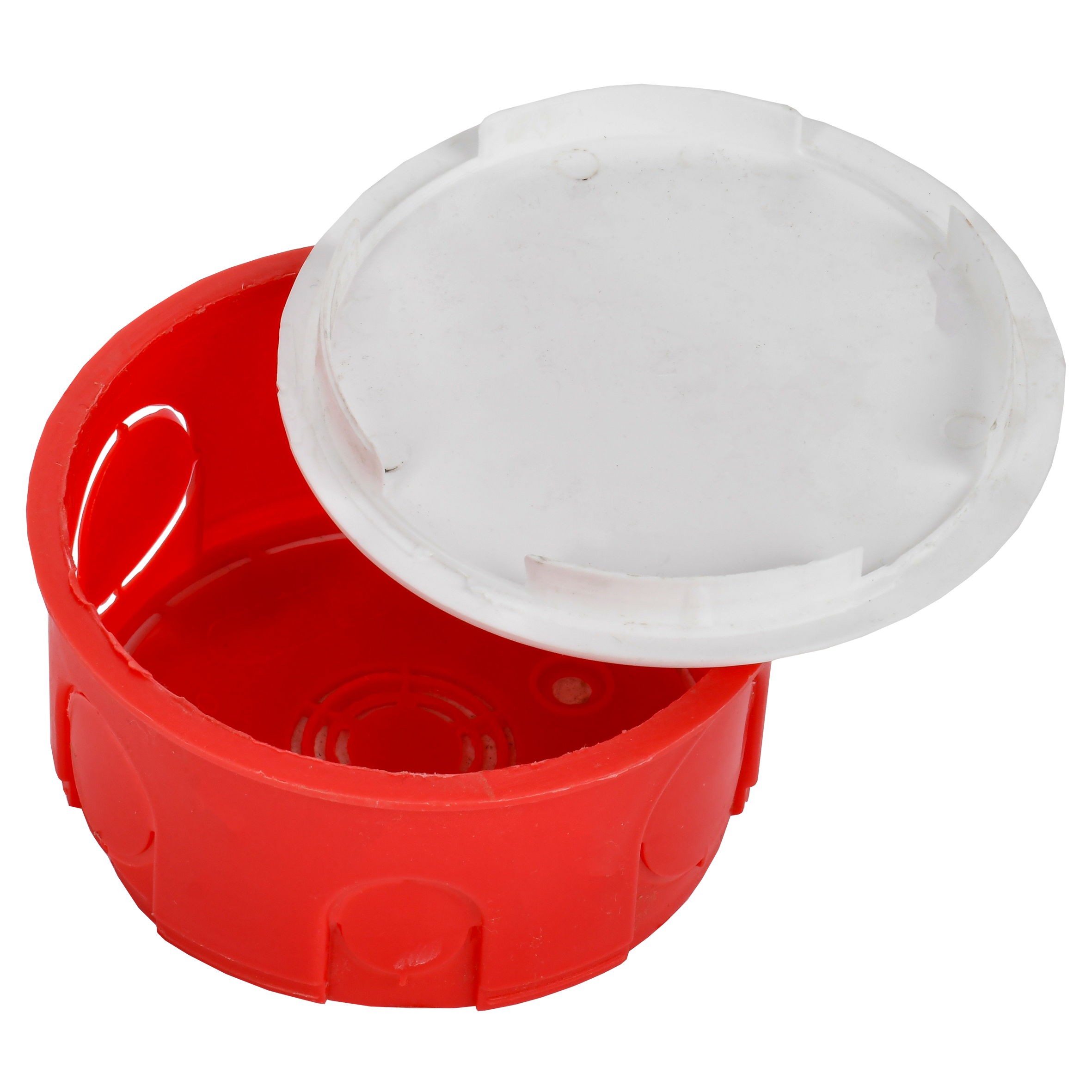 Коробка распаячная КМ41007 для твердых стен безгалогенная (HF) D=80х40мм с крышкой IEK