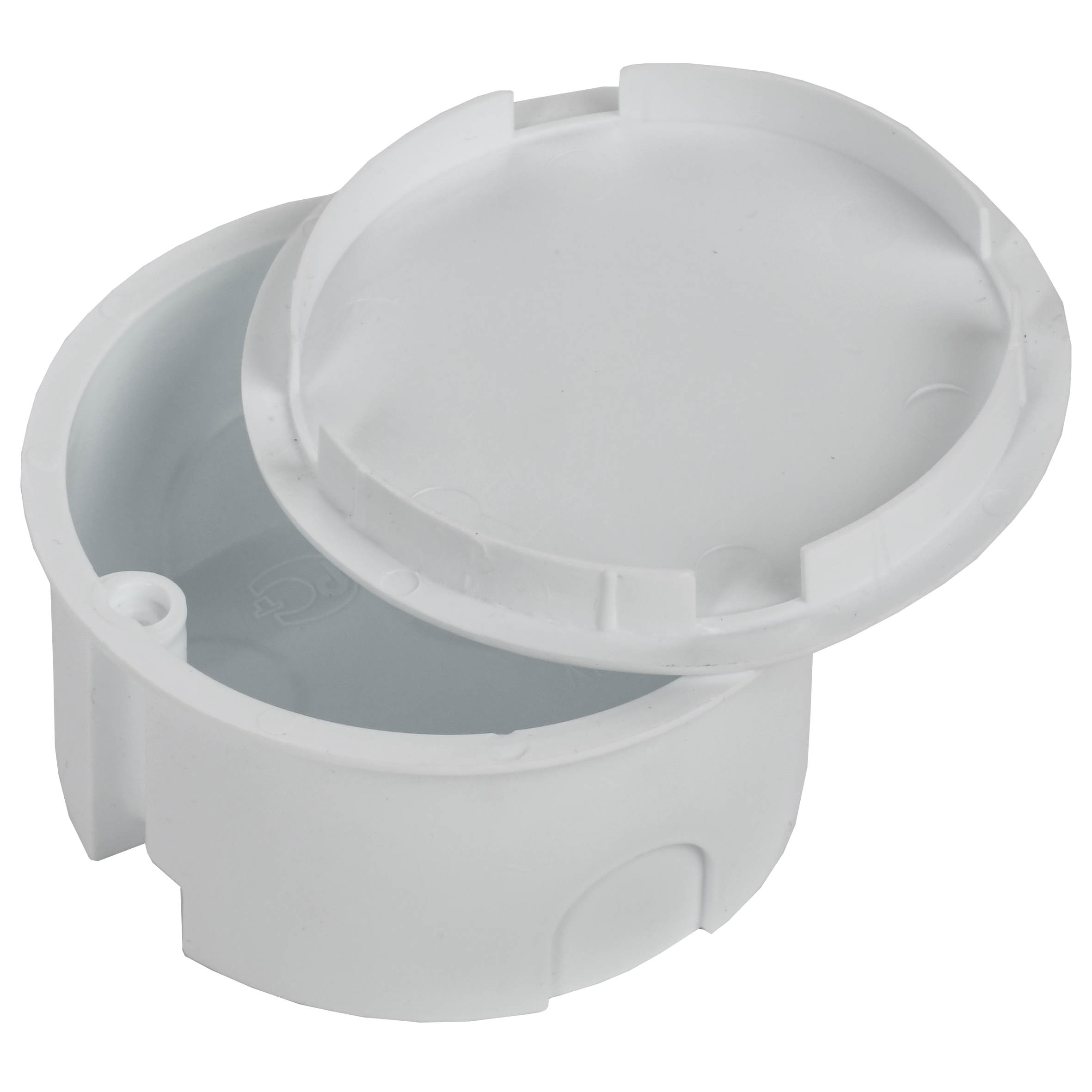 Коробка распаячная КМ41004 для твердых стен безгалогенная (HF) D=80х40мм с крышкой IEK